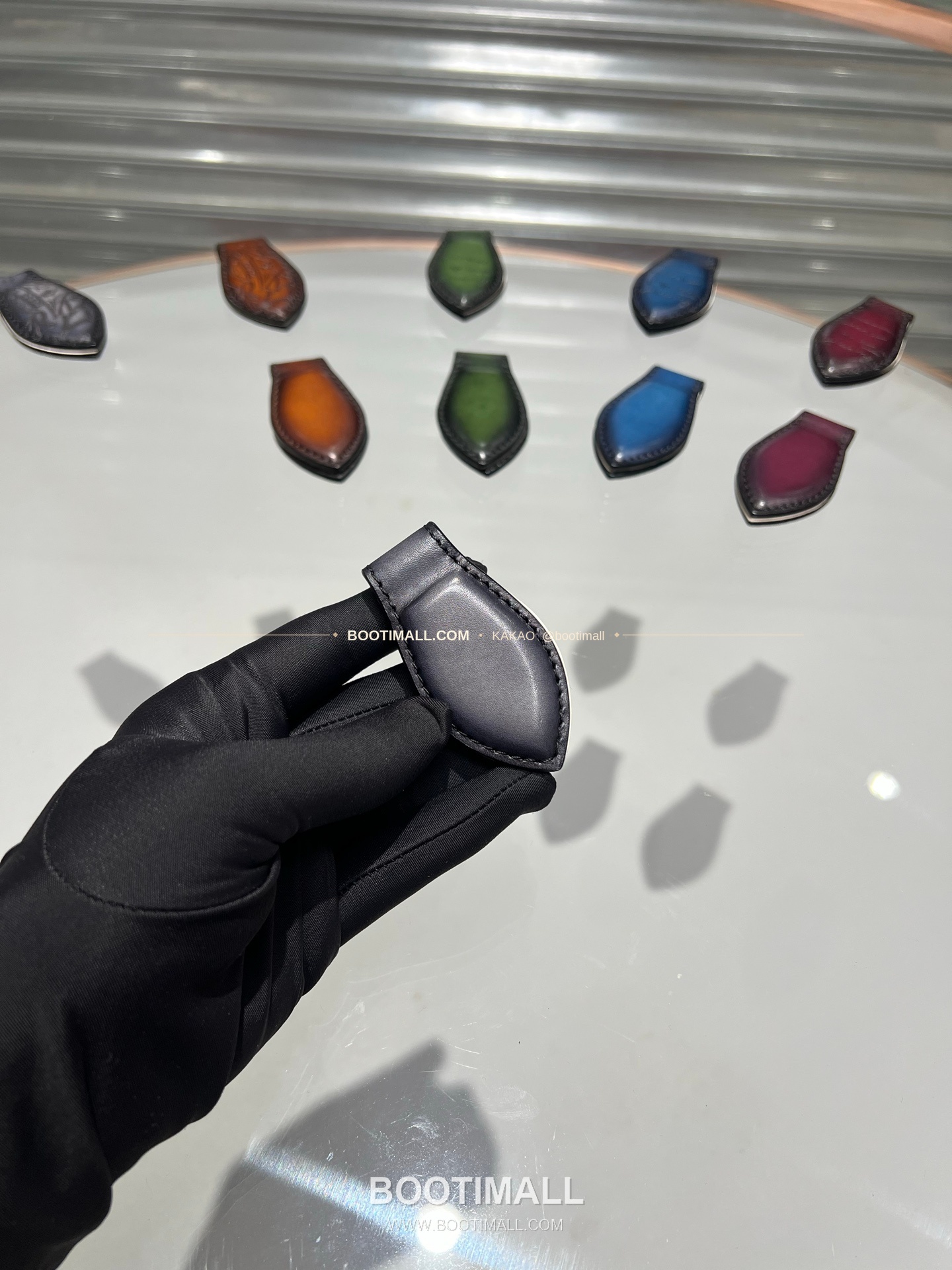 벨루티 파티나 카프스킨 수공 컬러링 머니 클립 Berluti Patina Calfskin Hand Colored Money Clip 14.6cm 2