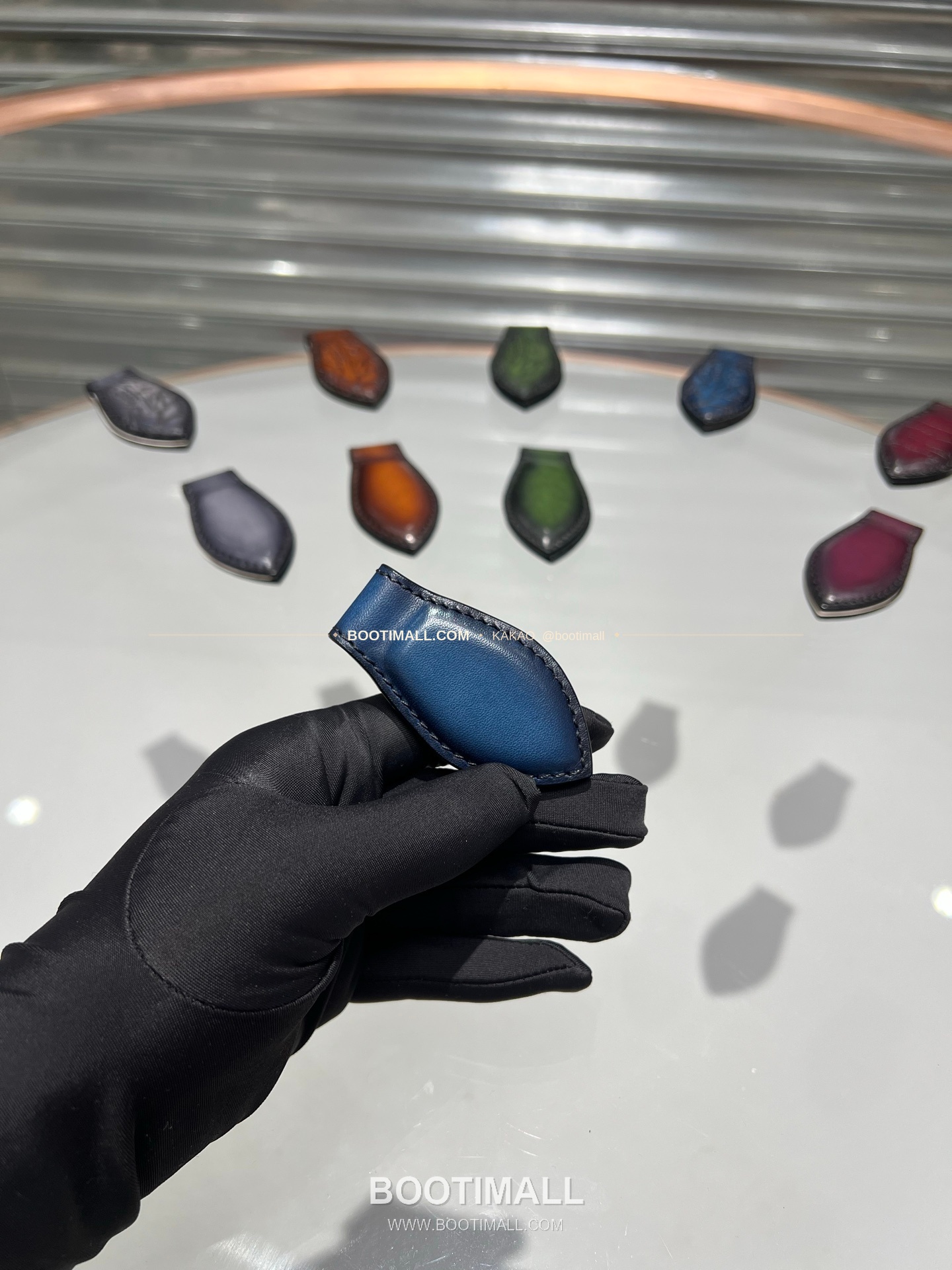 벨루티 파티나 카프스킨 수공 컬러링 머니 클립 Berluti Patina Calfskin Hand Colored Money Clip 14.6cm 5