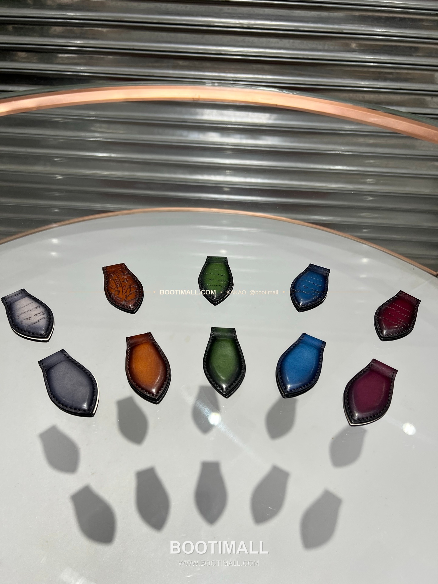 벨루티 파티나 카프스킨 수공 컬러링 머니 클립 Berluti Patina Calfskin Hand Colored Money Clip 14.6cm 1