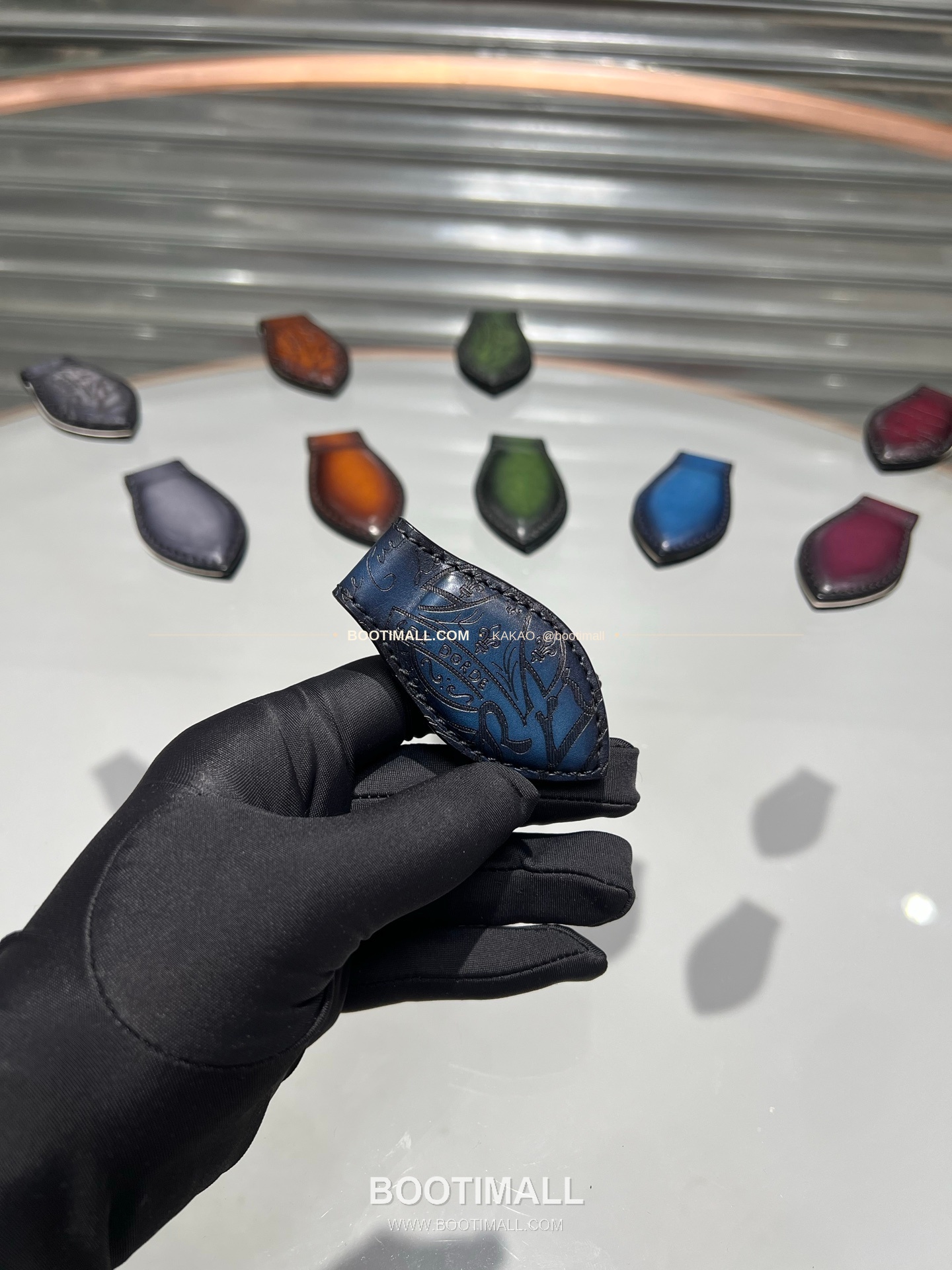 벨루티 파티나 카프스킨 수공 컬러링 머니 클립 Berluti Patina Calfskin Hand Colored Money Clip 14.6cm 8