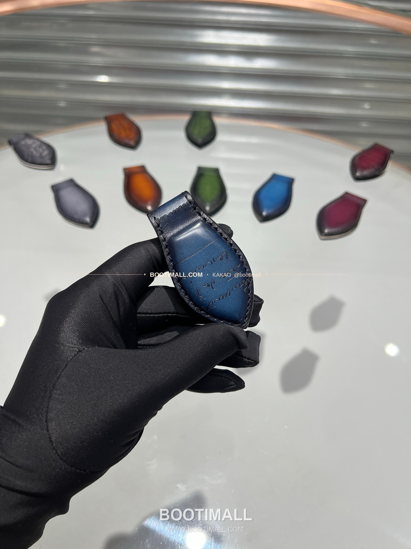 벨루티 파티나 카프스킨 수공 컬러링 머니 클립 Berluti Patina Calfskin Hand Colored Money Clip 14.6cm 9