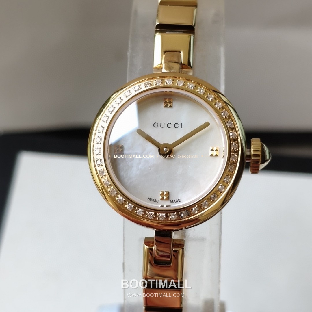 구찌 클래식 다이아 다이얼 스틸 여성용 쿼츠 시계 Gucci Classic Diamond Dial Steel Ladies Quartz Watch 22mm 2