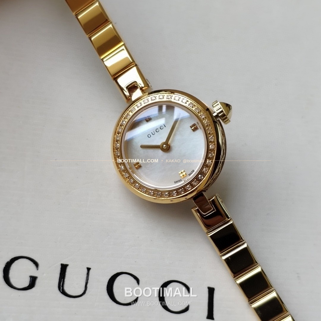 구찌 클래식 다이아 다이얼 스틸 여성용 쿼츠 시계 Gucci Classic Diamond Dial Steel Ladies Quartz Watch 22mm 4