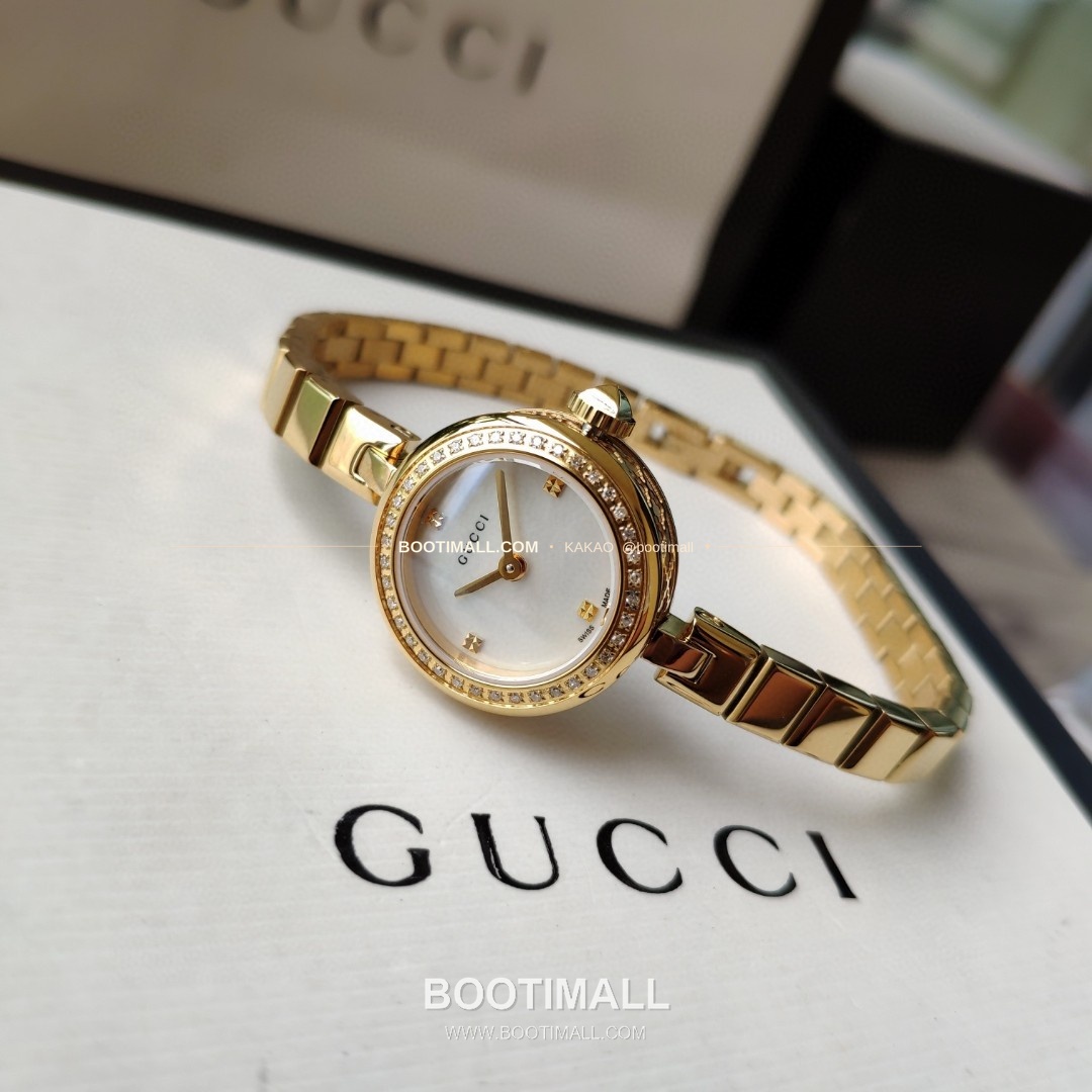 구찌 클래식 다이아 다이얼 스틸 여성용 쿼츠 시계 Gucci Classic Diamond Dial Steel Ladies Quartz Watch 22mm 5