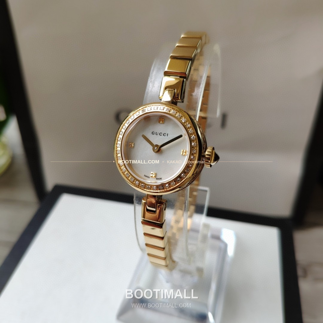 구찌 클래식 다이아 다이얼 스틸 여성용 쿼츠 시계 Gucci Classic Diamond Dial Steel Ladies Quartz Watch 22mm 6