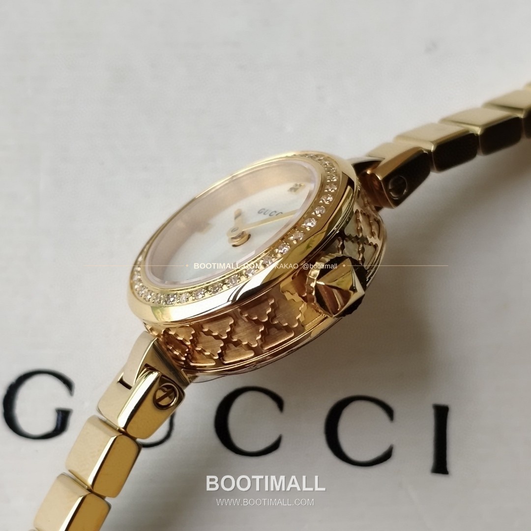 구찌 클래식 다이아 다이얼 스틸 여성용 쿼츠 시계 Gucci Classic Diamond Dial Steel Ladies Quartz Watch 22mm 7