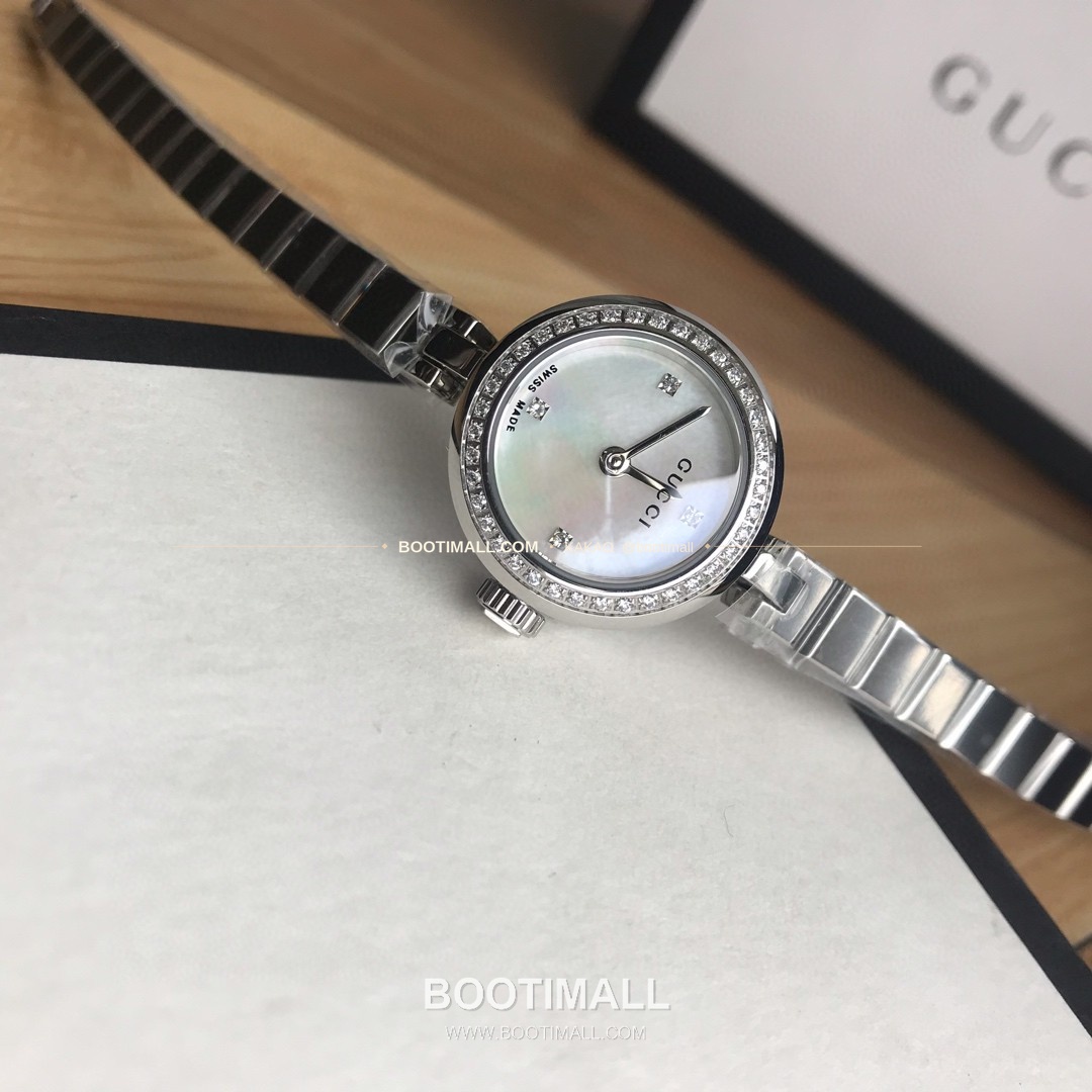 구찌 클래식 다이아 다이얼 스틸 여성용 쿼츠 시계 Gucci Classic Diamond Dial Steel Ladies Quartz Watch 22mm 2