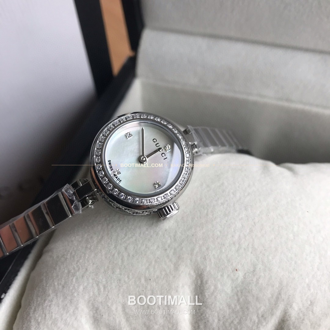 구찌 클래식 다이아 다이얼 스틸 여성용 쿼츠 시계 Gucci Classic Diamond Dial Steel Ladies Quartz Watch 22mm 8