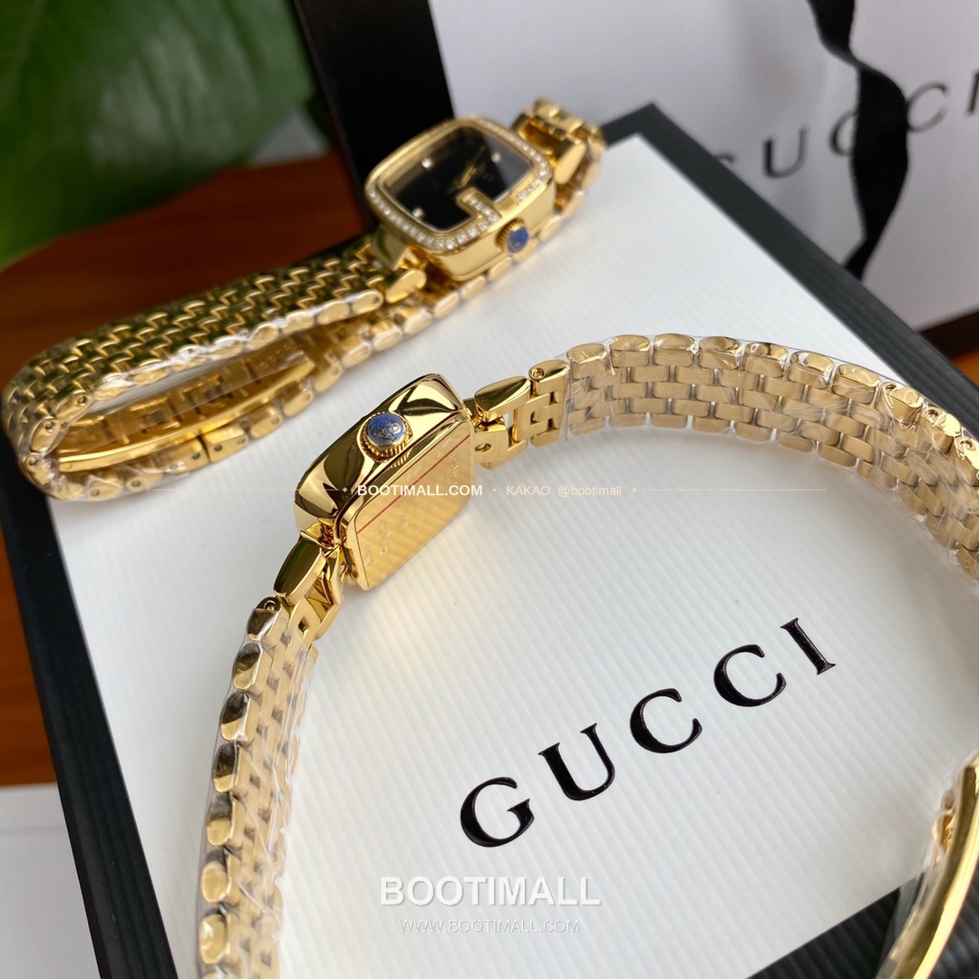 구찌 최신 다이아 45P 다이얼 스틸 여성용 쿼츠 시계 Gucci Latest 45P Diamond Dial Steel Ladies Quartz Watch 24mm 7