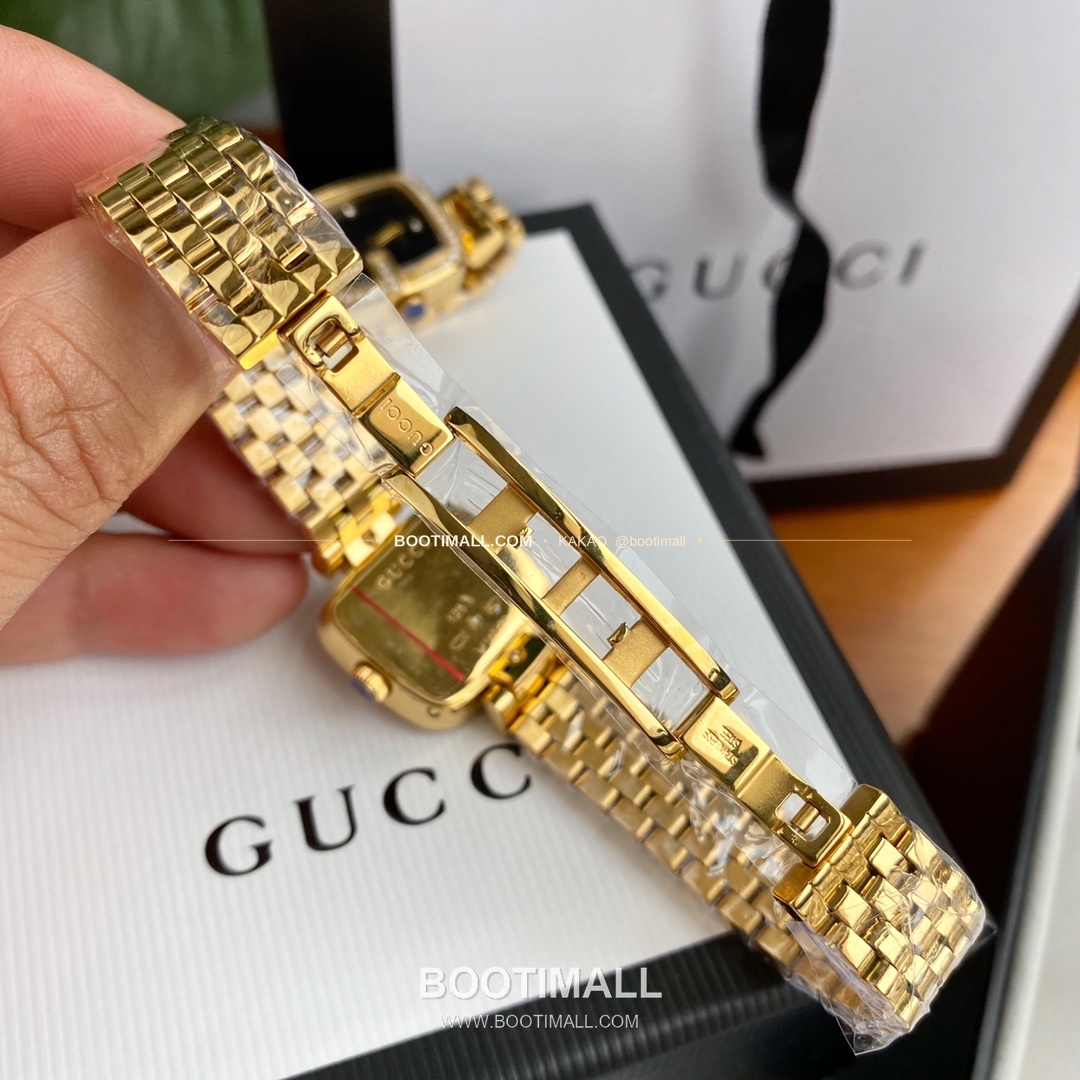 구찌 최신 다이아 45P 다이얼 스틸 여성용 쿼츠 시계 Gucci Latest 45P Diamond Dial Steel Ladies Quartz Watch 24mm 9