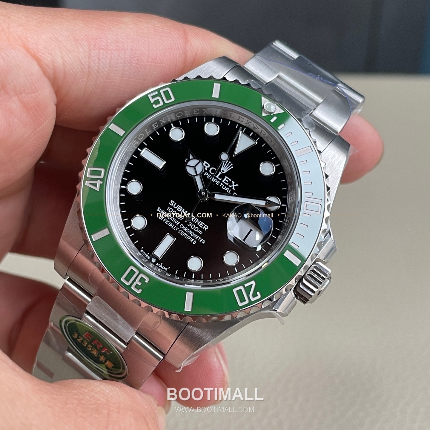 롤렉스 서브마리너 데이트 그린 세라믹베젤 오토매틱 Rolex Submariner Date Green Ceramic Bezel Automatic 41mm 5