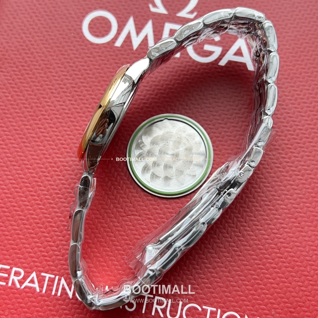 오메가 드빌 다이아 인덱스 스틸 여성용 쿼츠 시계 Omega De Ville Diamond Index Steel Ladies Quartz Watch 27mm 16
