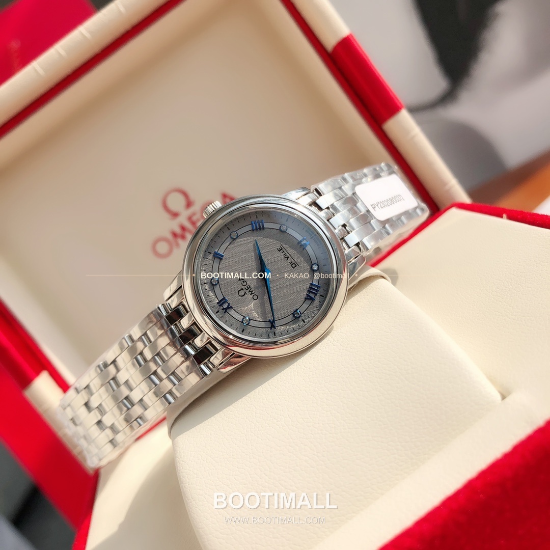 오메가 드빌 다이아 인덱스 로마인덱스 스틸 여성용 쿼츠 시계 Omega De Ville Diamond Index Roman Dial Steel Ladies Quartz Watch 27mm 4