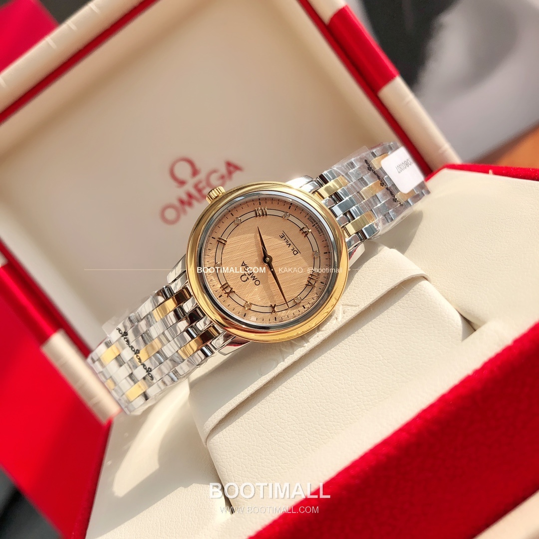오메가 드빌 다이아 인덱스 로마인덱스 스틸 여성용 쿼츠 시계 Omega De Ville Diamond Index Roman Dial Steel Ladies Quartz Watch 27mm 4
