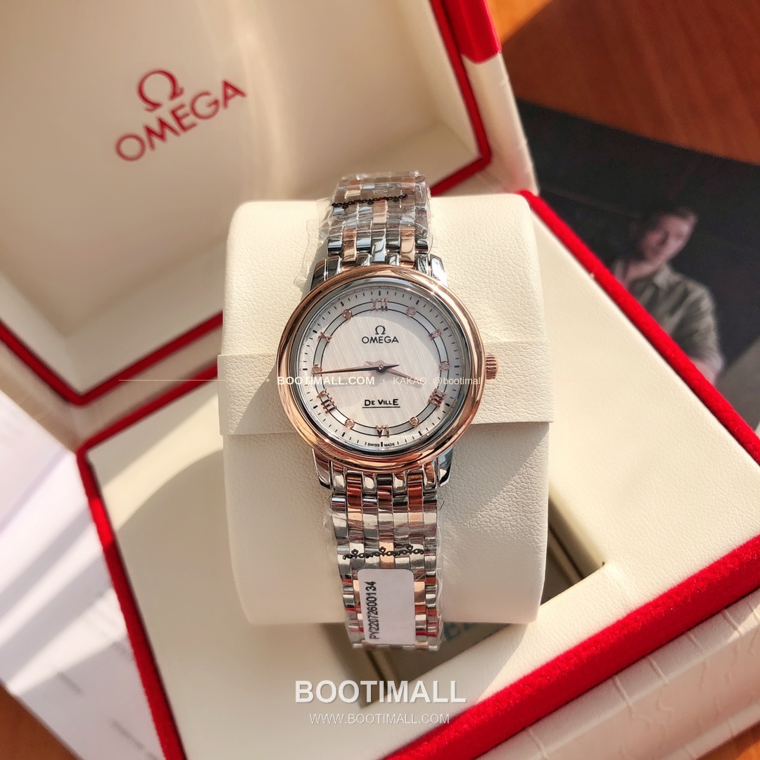 오메가 드빌 다이아 인덱스 로마인덱스 스틸 여성용 쿼츠 시계 Omega De Ville Diamond Index Roman Dial Steel Ladies Quartz Watch 27mm 3