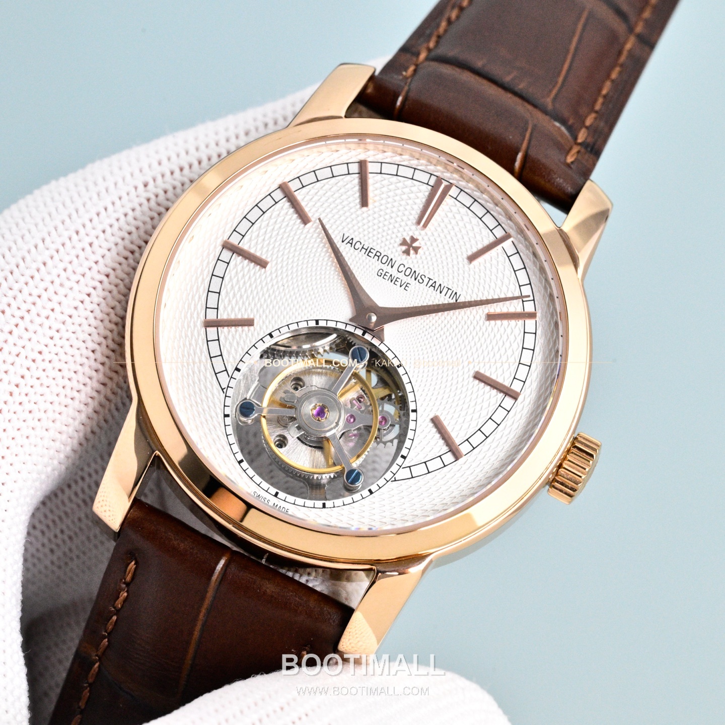 바쉐론콘스탄틴 트래디셔널 투르비용 선레이다이얼 수동 시계 Vacheron Constantin Traditionnelle Tourbillon Sunray Dial Manual Watch 42mm 3