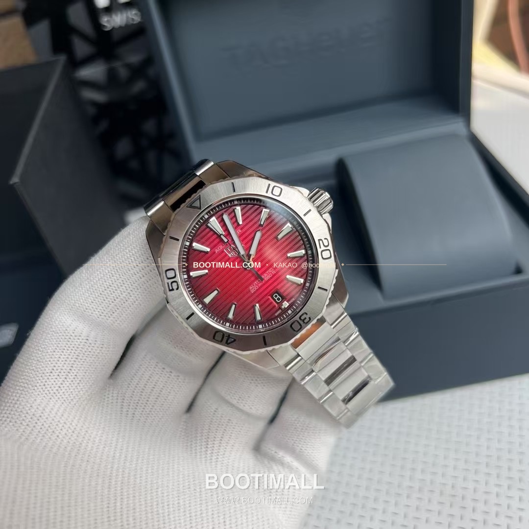 태그호이어 아쿠아레이서 선레이 다이얼 스틸 오토매틱 시계 TAG Heuer Aquaracer Sunray Dial Steel Automatic Watch 40mm 6