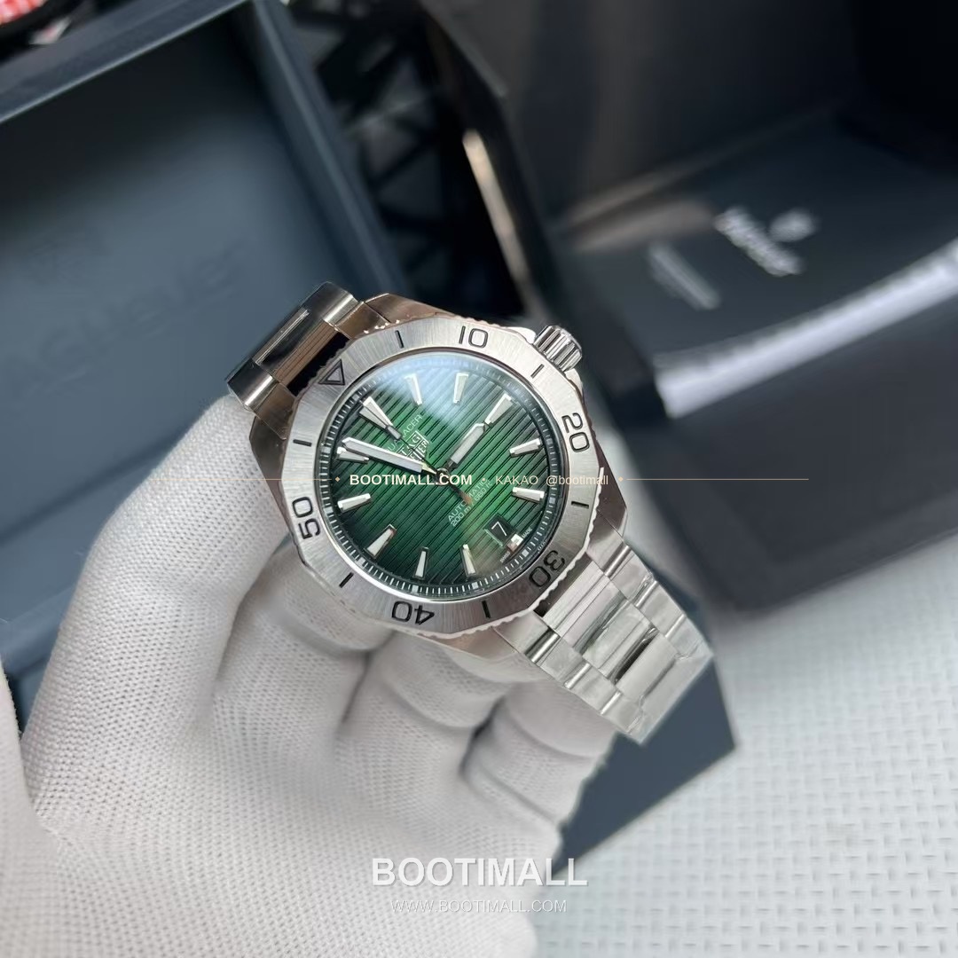 태그호이어 아쿠아레이서 선레이 다이얼 스틸 오토매틱 시계 TAG Heuer Aquaracer Sunray Dial Steel Automatic Watch 40mm 6