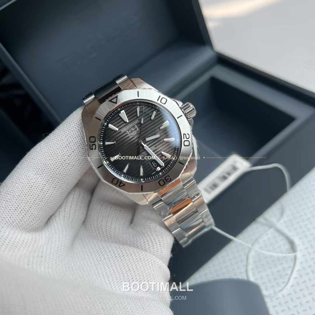 태그호이어 아쿠아레이서 선레이 다이얼 스틸 오토매틱 시계 TAG Heuer Aquaracer Sunray Dial Steel Automatic Watch 40mm 6