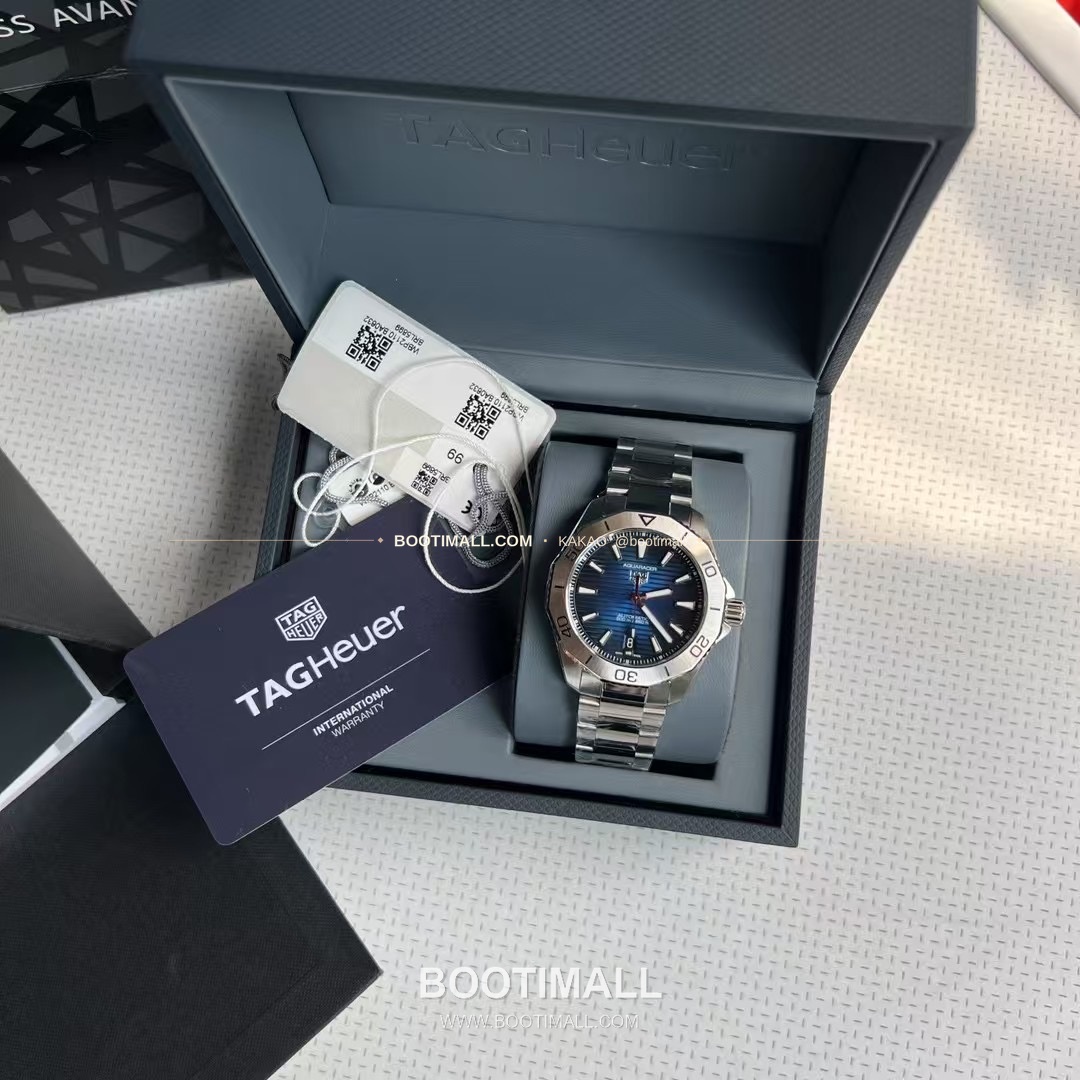 태그호이어 아쿠아레이서 선레이 다이얼 스틸 오토매틱 시계 TAG Heuer Aquaracer Sunray Dial Steel Automatic Watch 40mm 2