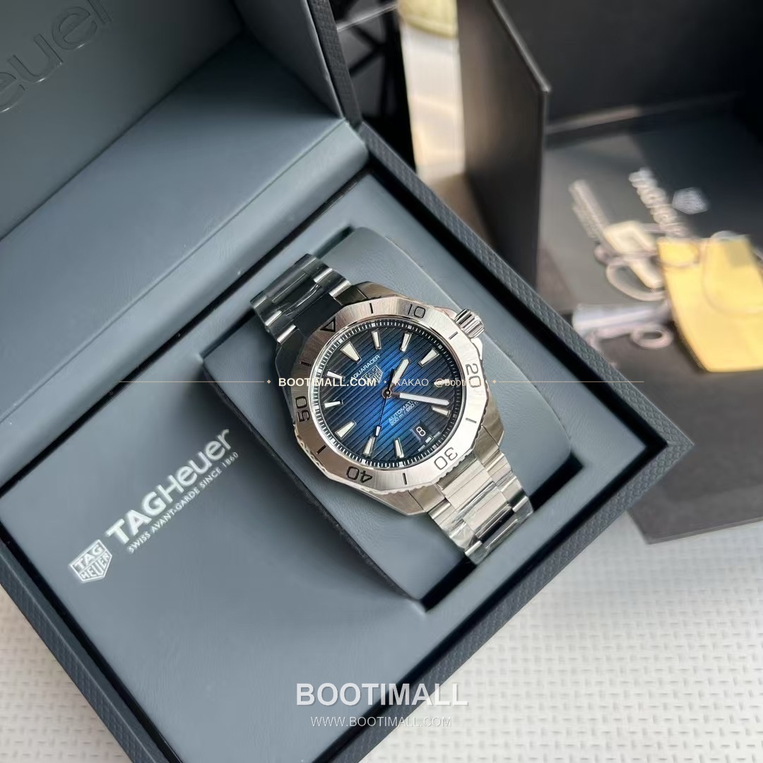 태그호이어 아쿠아레이서 선레이 다이얼 스틸 오토매틱 시계 TAG Heuer Aquaracer Sunray Dial Steel Automatic Watch 40mm 4