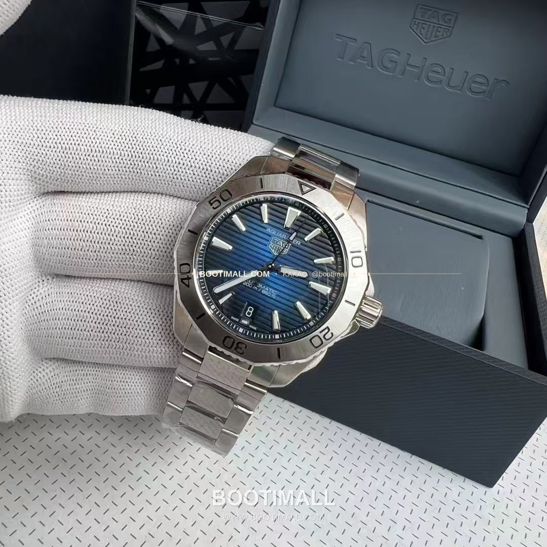 태그호이어 아쿠아레이서 선레이 다이얼 스틸 오토매틱 시계 TAG Heuer Aquaracer Sunray Dial Steel Automatic Watch 40mm 6