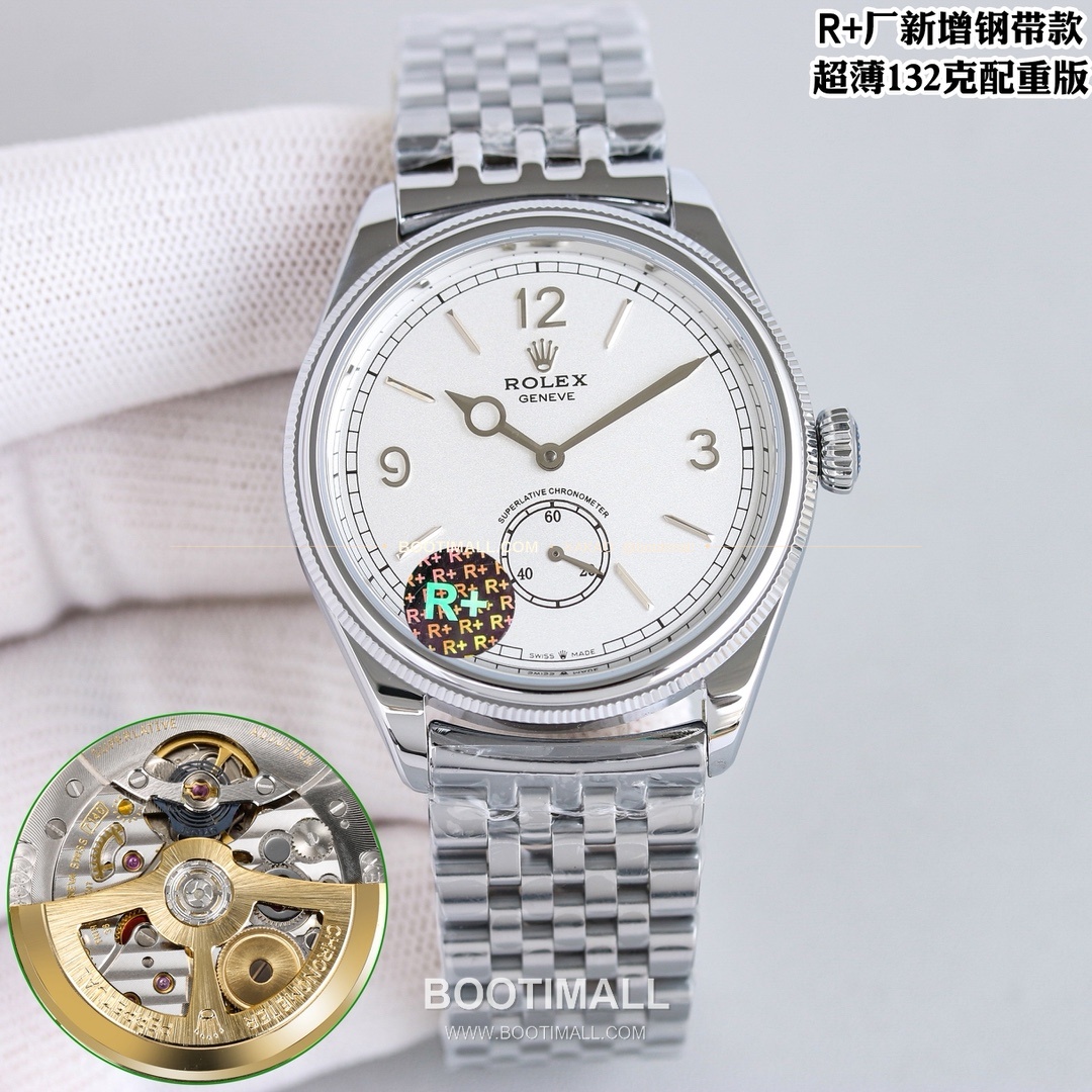 롤렉스 1908 스틸브레이슬릿 투핸즈다이얼 오토매틱 Rolex 1908 Steel Bracelet Black Dial Automatic 39mm 4