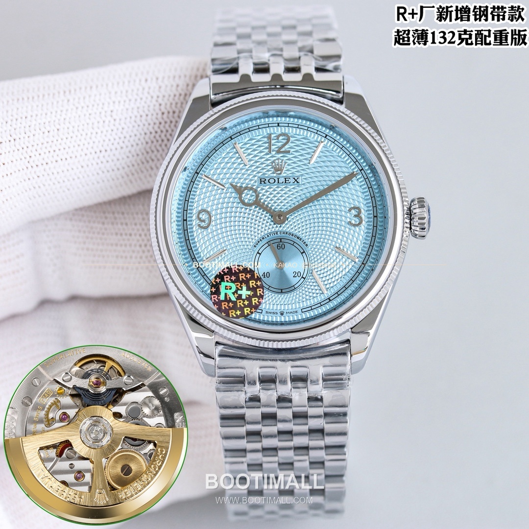 롤렉스 1908 스틸브레이슬릿 투핸즈다이얼 오토매틱 Rolex 1908 Steel Bracelet Black Dial Automatic 39mm 5