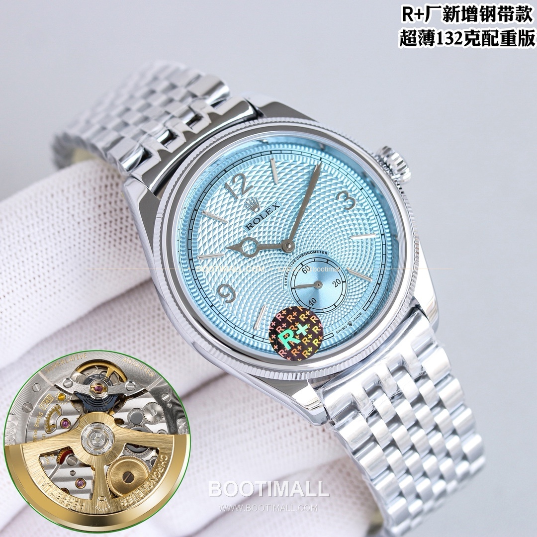 롤렉스 1908 스틸브레이슬릿 투핸즈다이얼 오토매틱 Rolex 1908 Steel Bracelet Black Dial Automatic 39mm 6