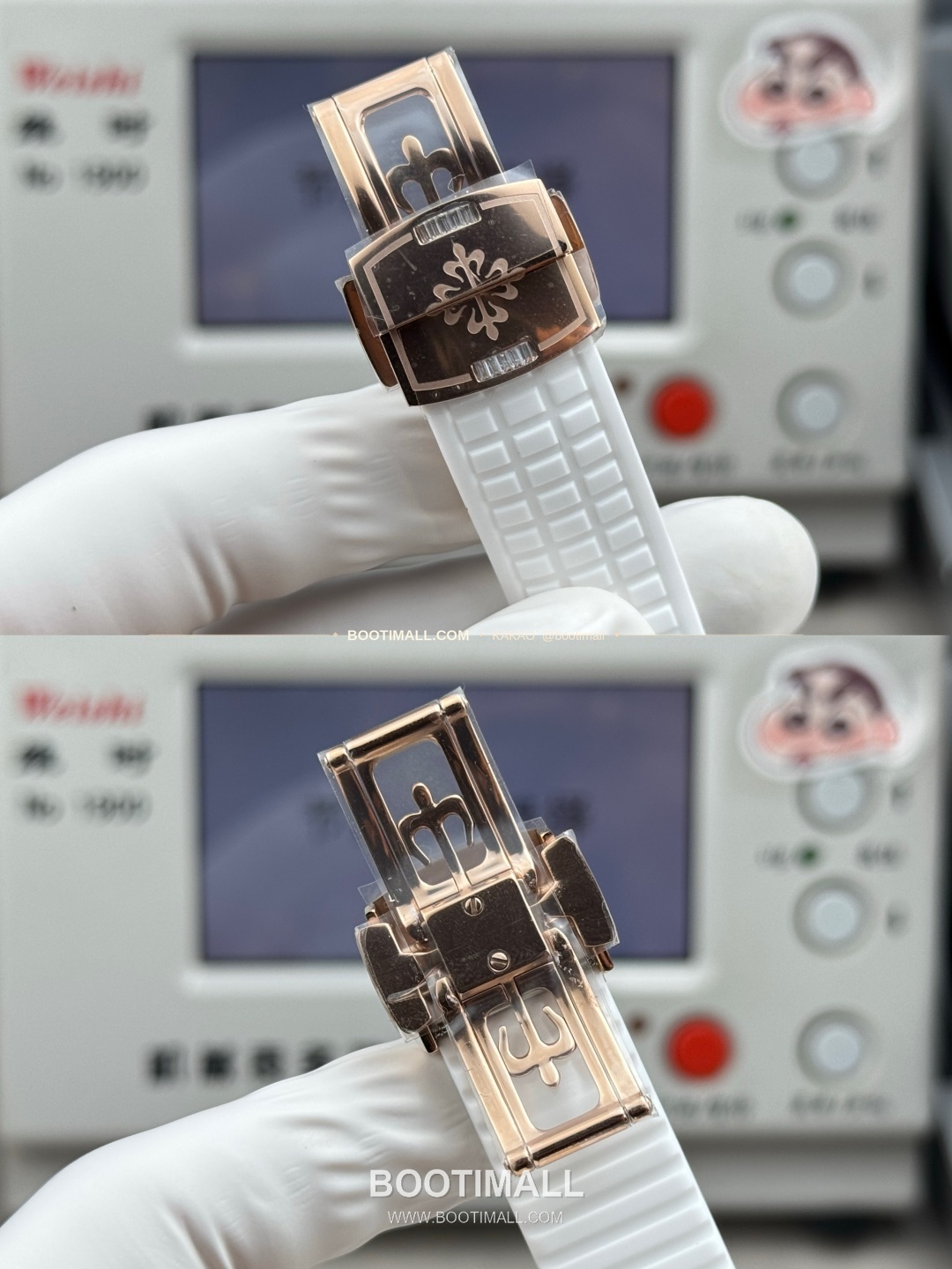 파텍필립 아쿠아넛 루체 로즈골드 레인보우 다이아 크로노그래프 오토매틱 Patek Philippe Aquanaut Luce Rose Gold Rainbow Diamond Chronograph Automatic 7968 39.9mm 9