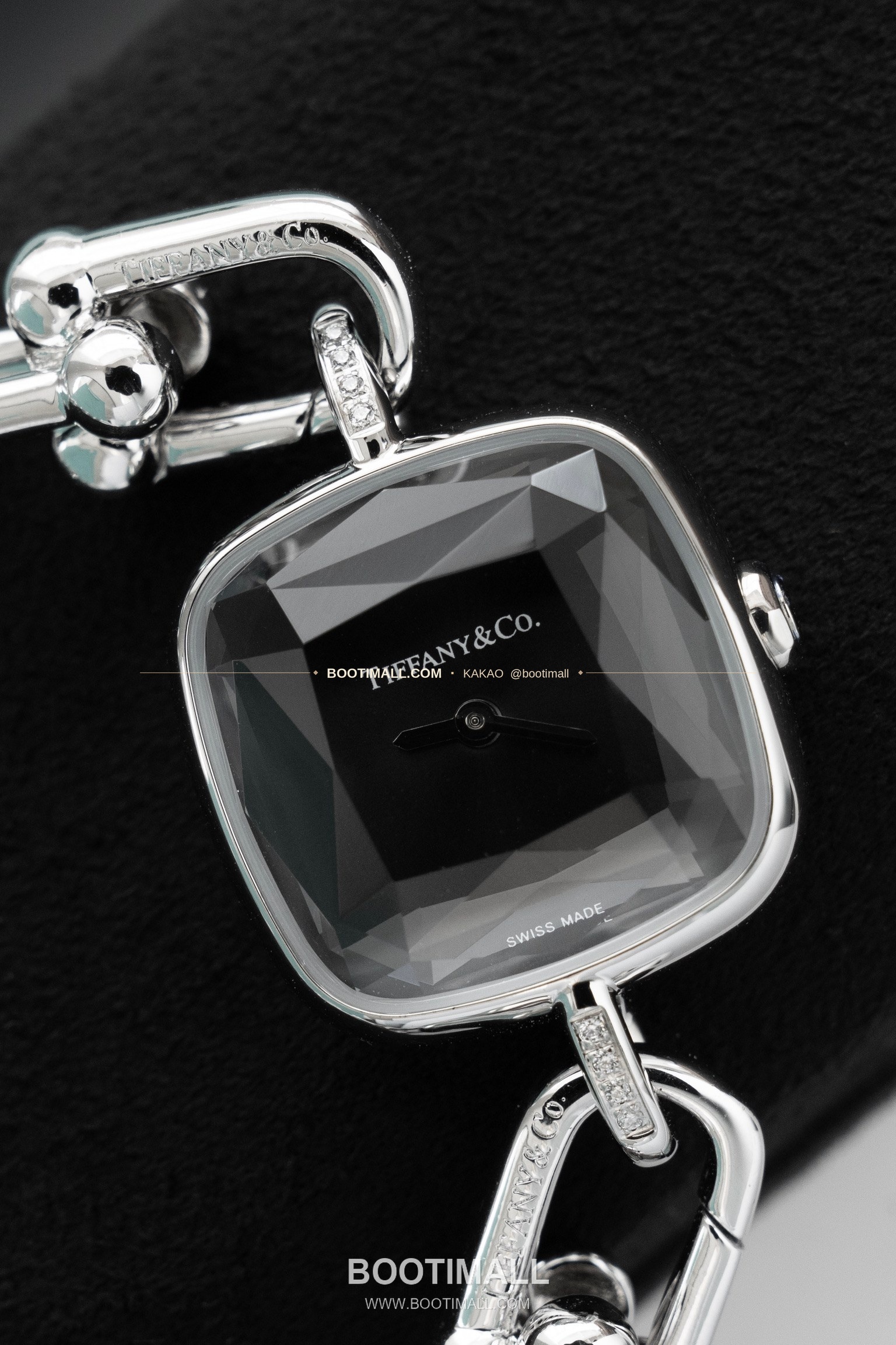 티파니 하드웨어 스틸 다이아 브레이슬릿 쿼츠 Tiffany Hardware Steel Diamond Bracelet Quartz 24mm 3