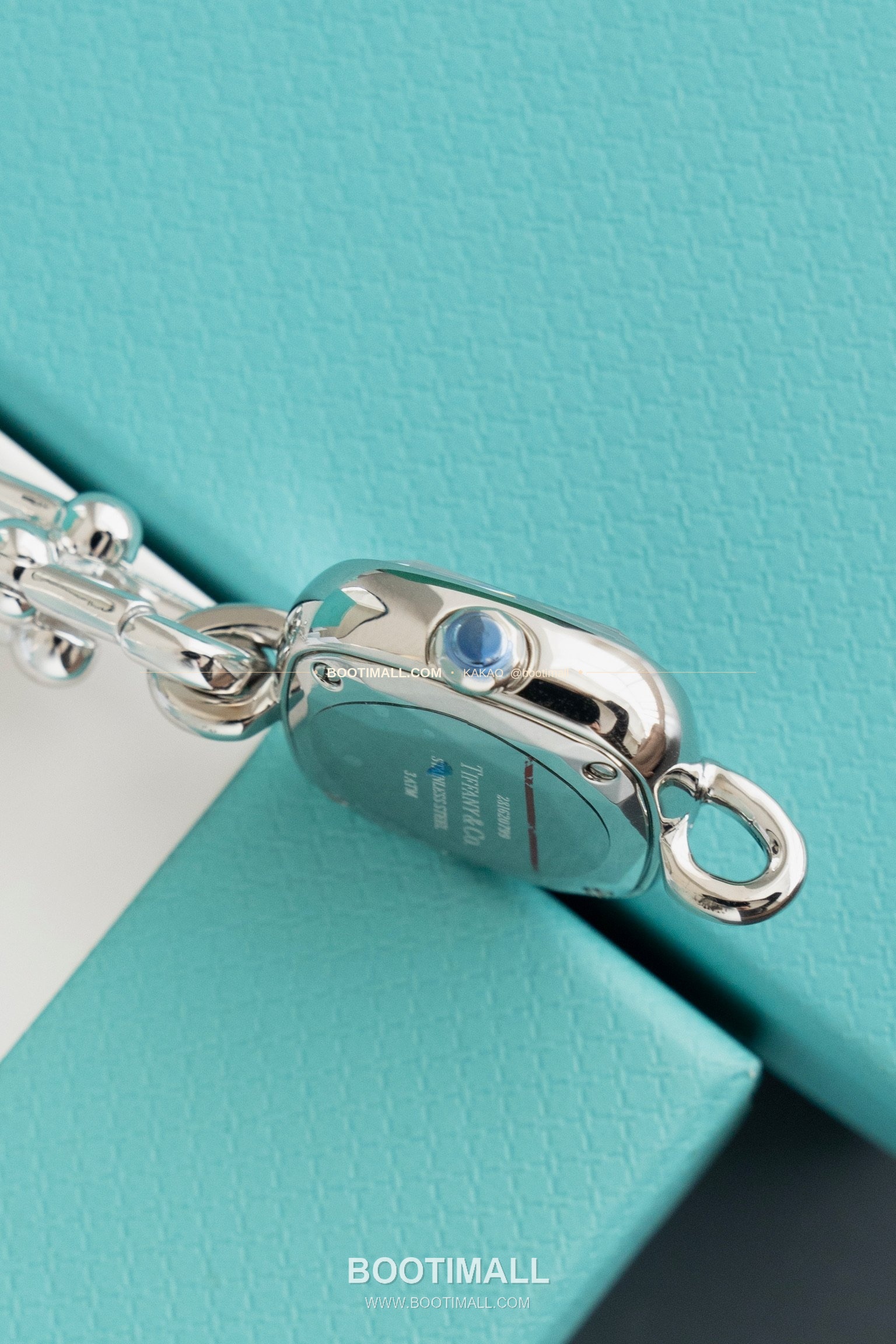 티파니 하드웨어 스틸 다이아 브레이슬릿 쿼츠 Tiffany Hardware Steel Diamond Bracelet Quartz 24mm 6