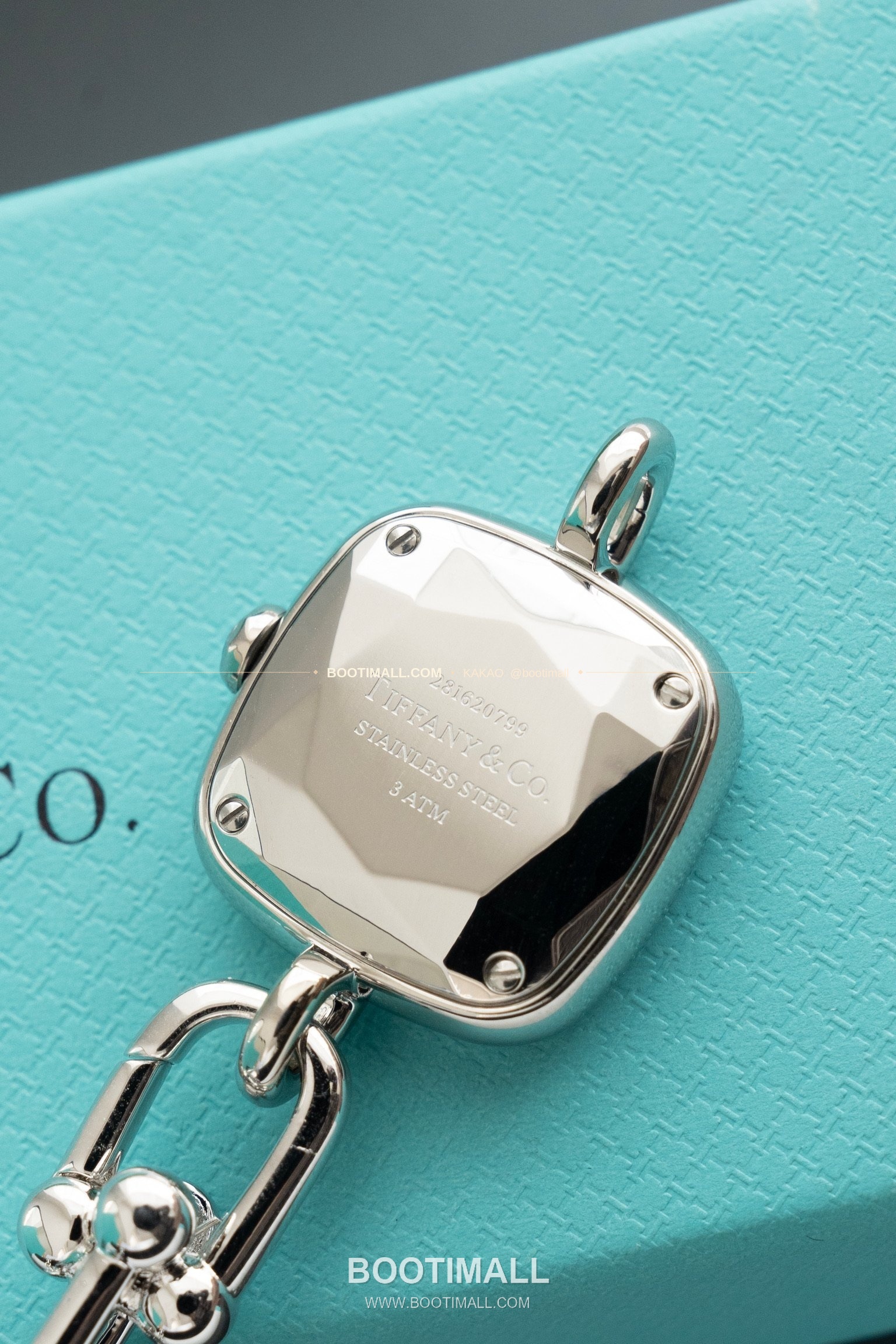 티파니 하드웨어 스틸 다이아 브레이슬릿 쿼츠 Tiffany Hardware Steel Diamond Bracelet Quartz 24mm 6