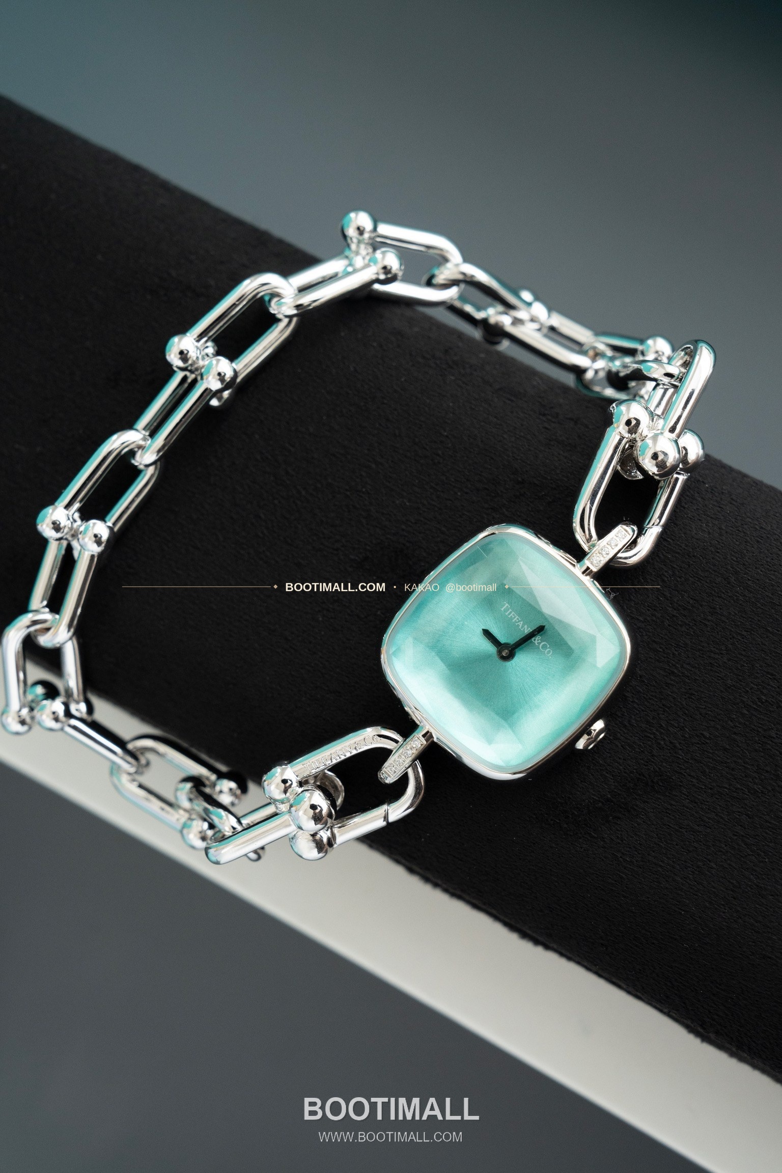 티파니 하드웨어 스틸 다이아 브레이슬릿 쿼츠 Tiffany Hardware Steel Diamond Bracelet Quartz 24mm 2