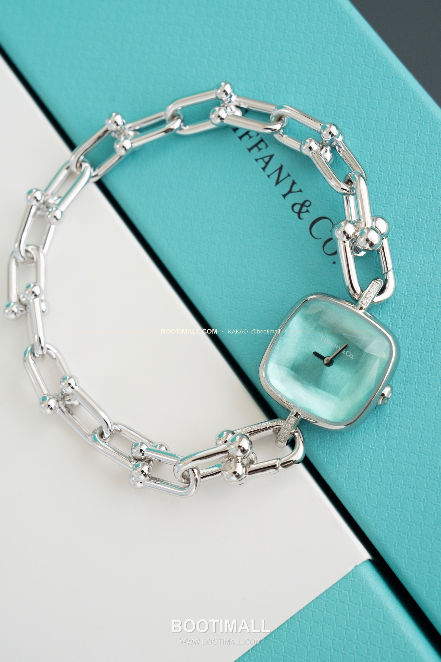 티파니 하드웨어 스틸 다이아 브레이슬릿 쿼츠 Tiffany Hardware Steel Diamond Bracelet Quartz 24mm 3