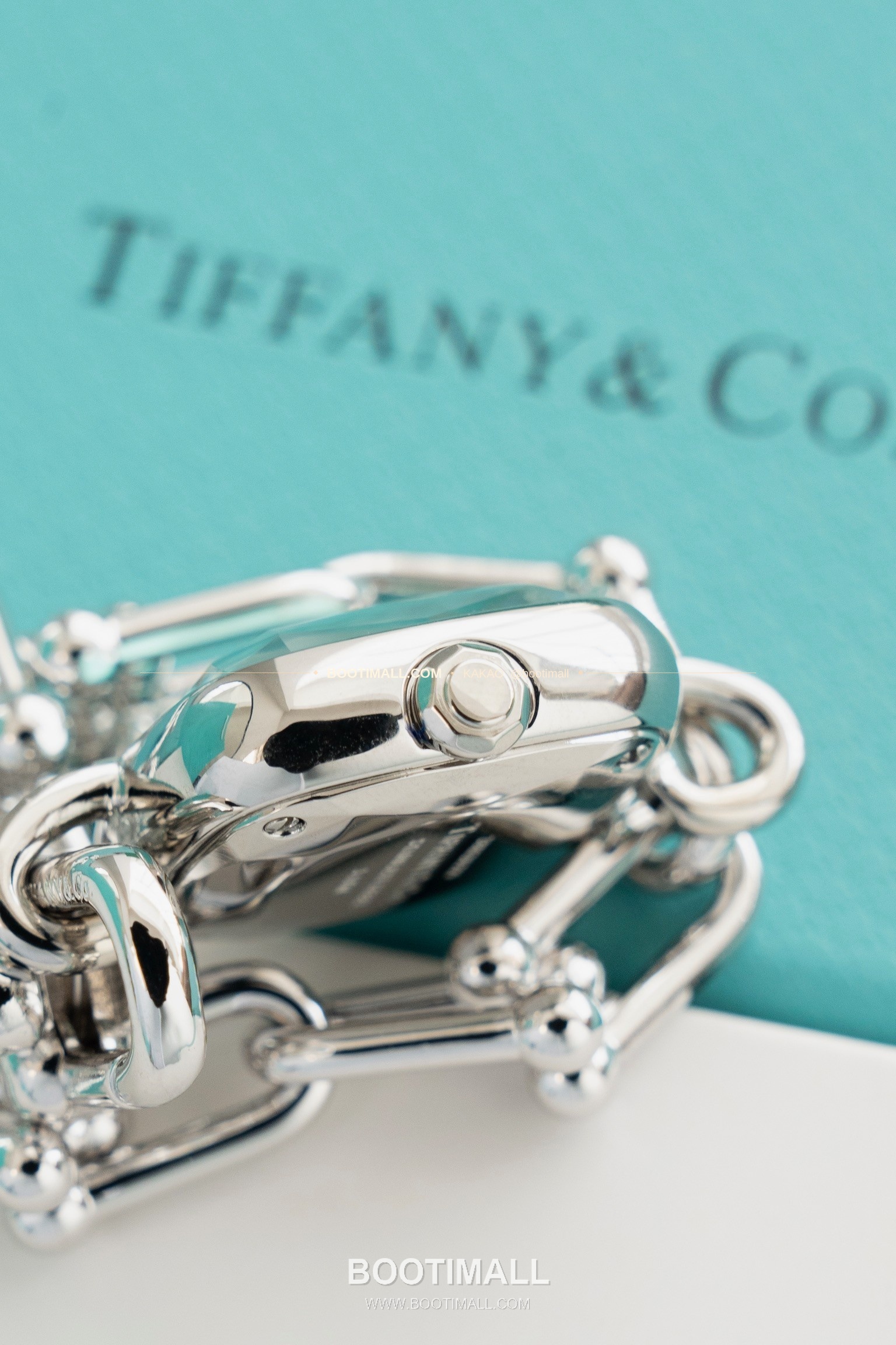 티파니 하드웨어 스틸 다이아 브레이슬릿 쿼츠 Tiffany Hardware Steel Diamond Bracelet Quartz 24mm 8