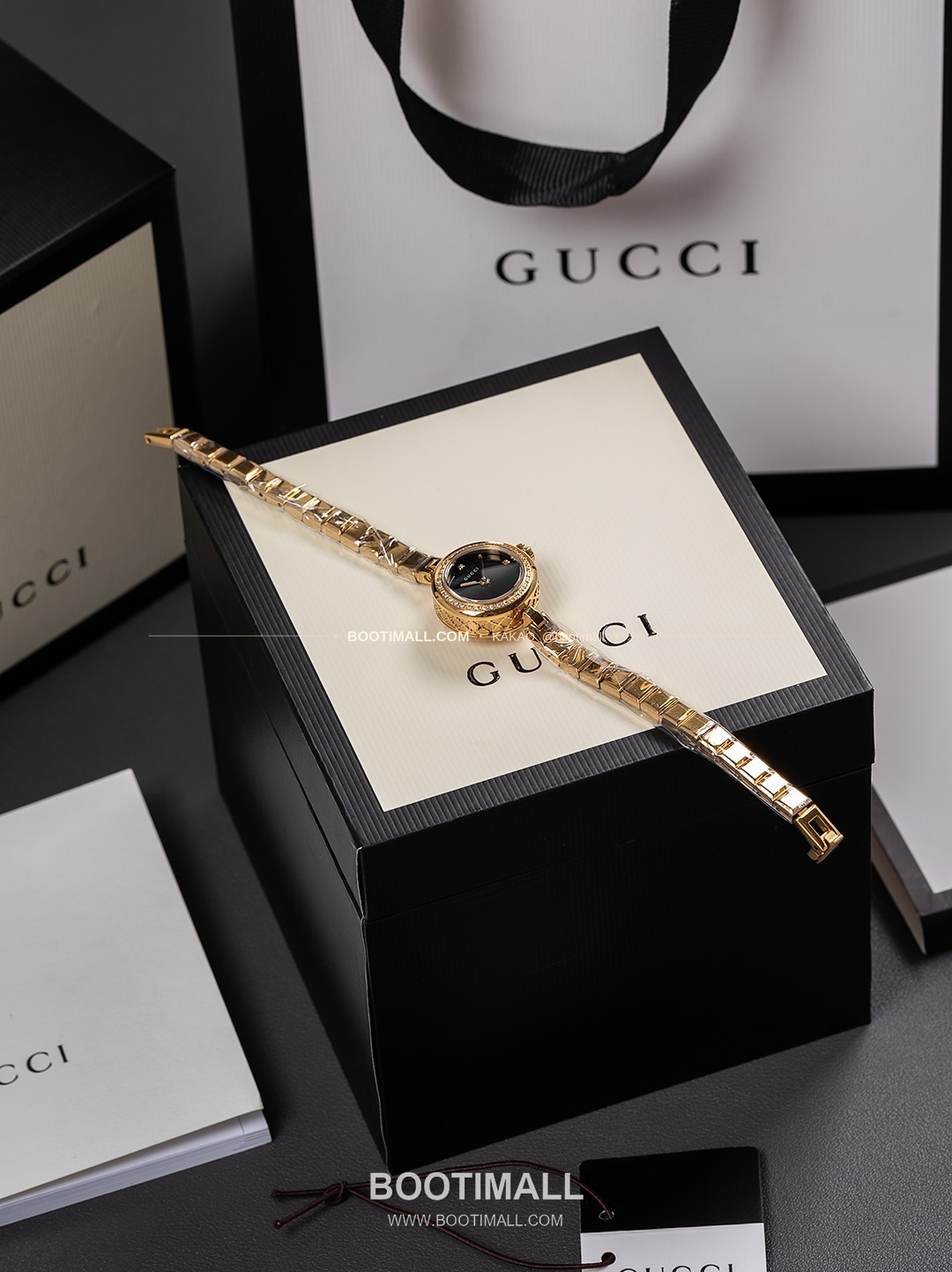 구찌 빈티지 골드톤 스틸 브레이슬릿 쿼츠 Gucci Vintage Gold Tone Steel Bracelet Quartz 22mm 1