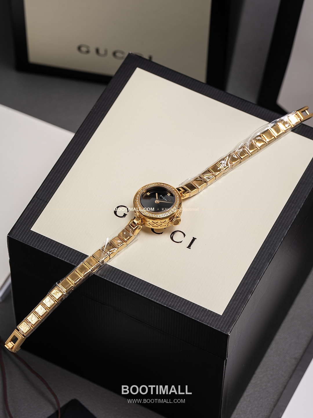 구찌 빈티지 골드톤 스틸 브레이슬릿 쿼츠 Gucci Vintage Gold Tone Steel Bracelet Quartz 22mm 2