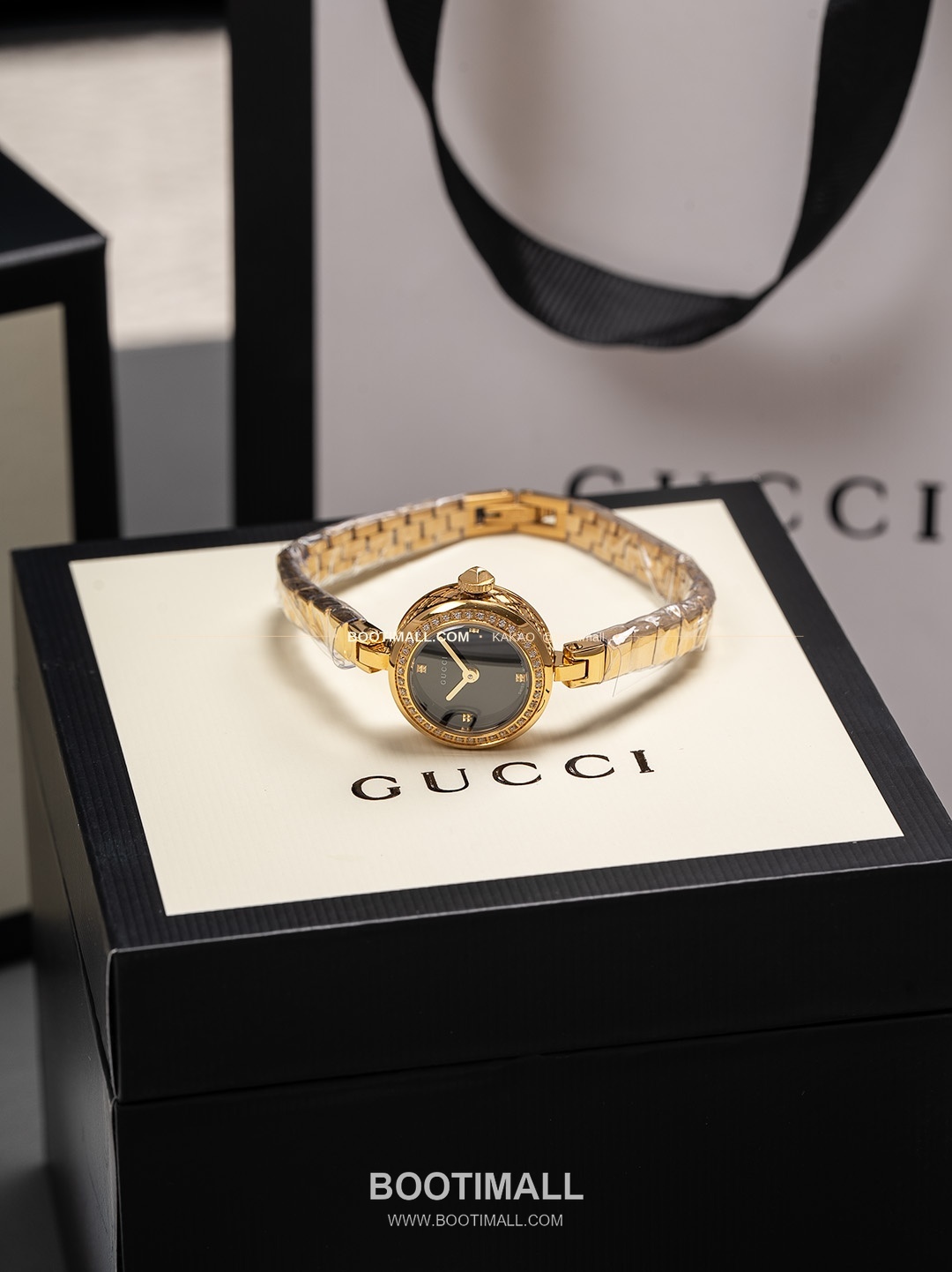 구찌 빈티지 골드톤 스틸 브레이슬릿 쿼츠 Gucci Vintage Gold Tone Steel Bracelet Quartz 22mm 3