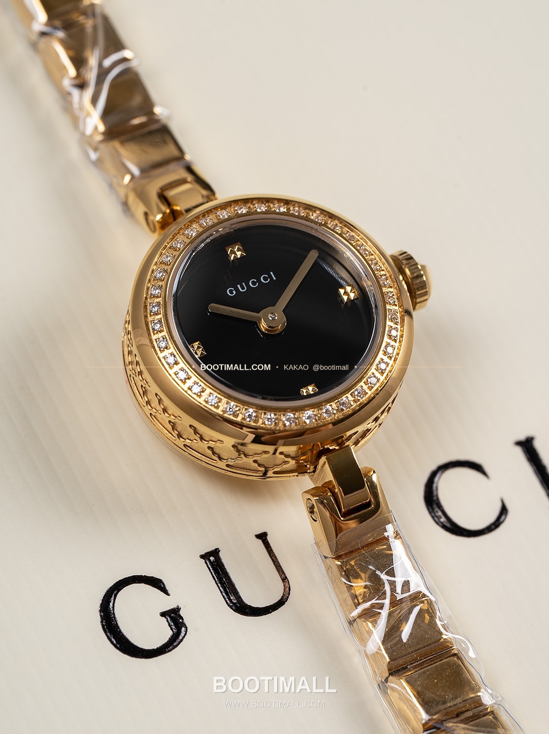 구찌 빈티지 골드톤 스틸 브레이슬릿 쿼츠 Gucci Vintage Gold Tone Steel Bracelet Quartz 22mm 4