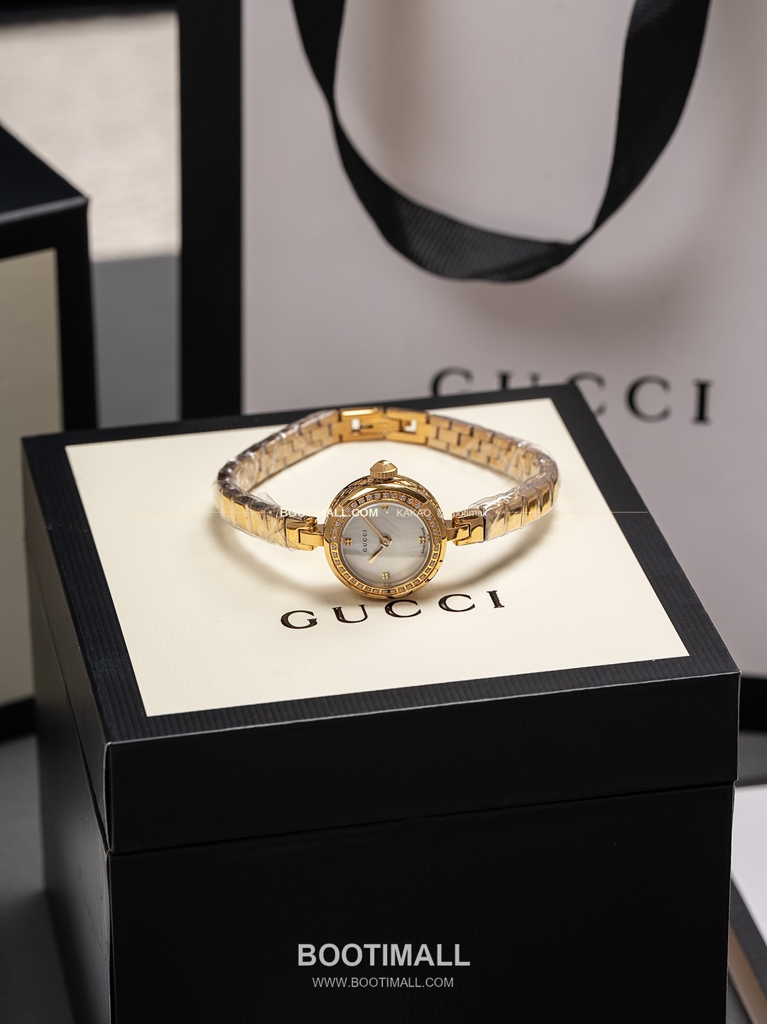 구찌 빈티지 골드톤 스틸 브레이슬릿 쿼츠 Gucci Vintage Gold Tone Steel Bracelet Quartz 22mm 3