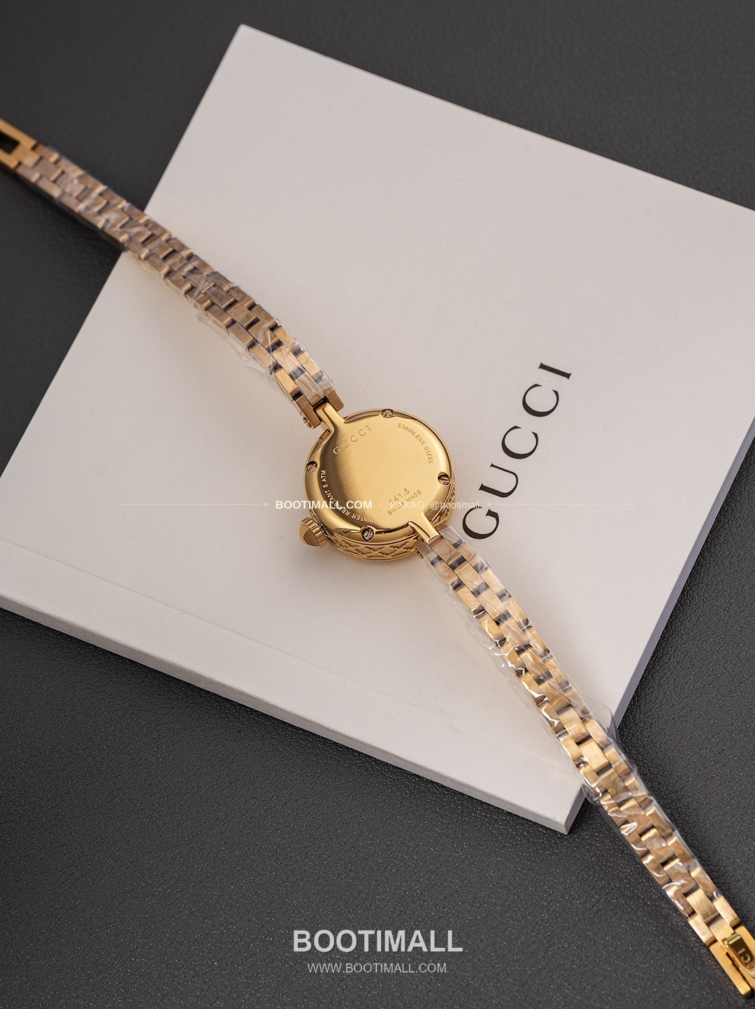 구찌 빈티지 골드톤 스틸 브레이슬릿 쿼츠 Gucci Vintage Gold Tone Steel Bracelet Quartz 22mm 8