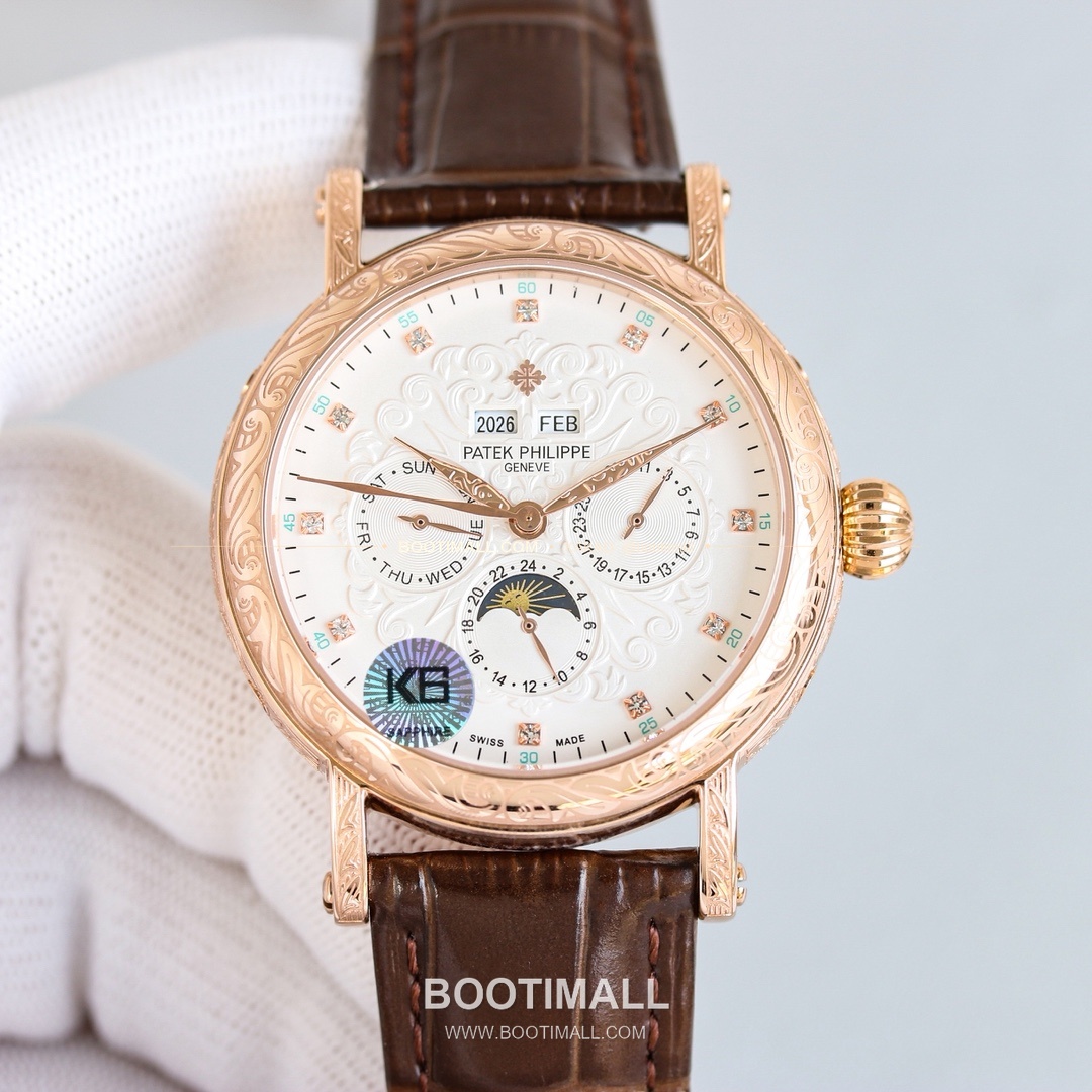 파텍필립 칼라트라바 스틸 퍼페추얼캘린더 문페이즈 오토매틱 Patek Philippe Calatrava Steel Perpetual Calendar Moonphase Automatic 42mm 2