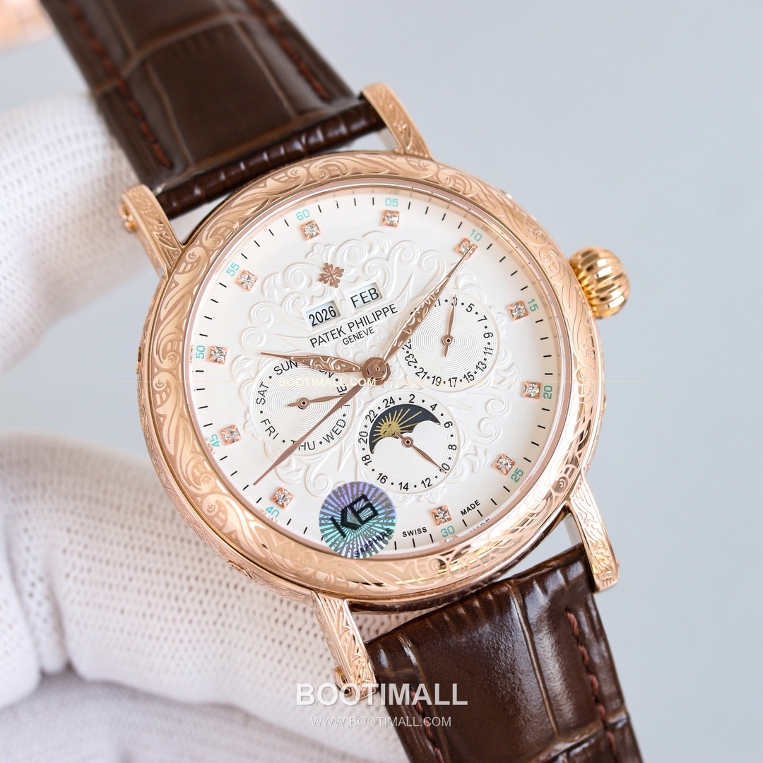 파텍필립 칼라트라바 스틸 퍼페추얼캘린더 문페이즈 오토매틱 Patek Philippe Calatrava Steel Perpetual Calendar Moonphase Automatic 42mm 3