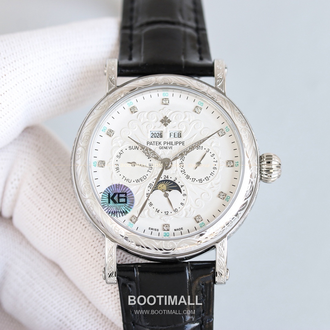 파텍필립 칼라트라바 스틸 퍼페추얼캘린더 문페이즈 오토매틱 Patek Philippe Calatrava Steel Perpetual Calendar Moonphase Automatic 42mm 4