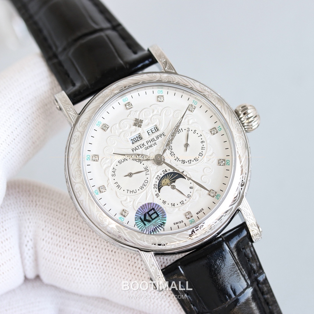파텍필립 칼라트라바 스틸 퍼페추얼캘린더 문페이즈 오토매틱 Patek Philippe Calatrava Steel Perpetual Calendar Moonphase Automatic 42mm 7