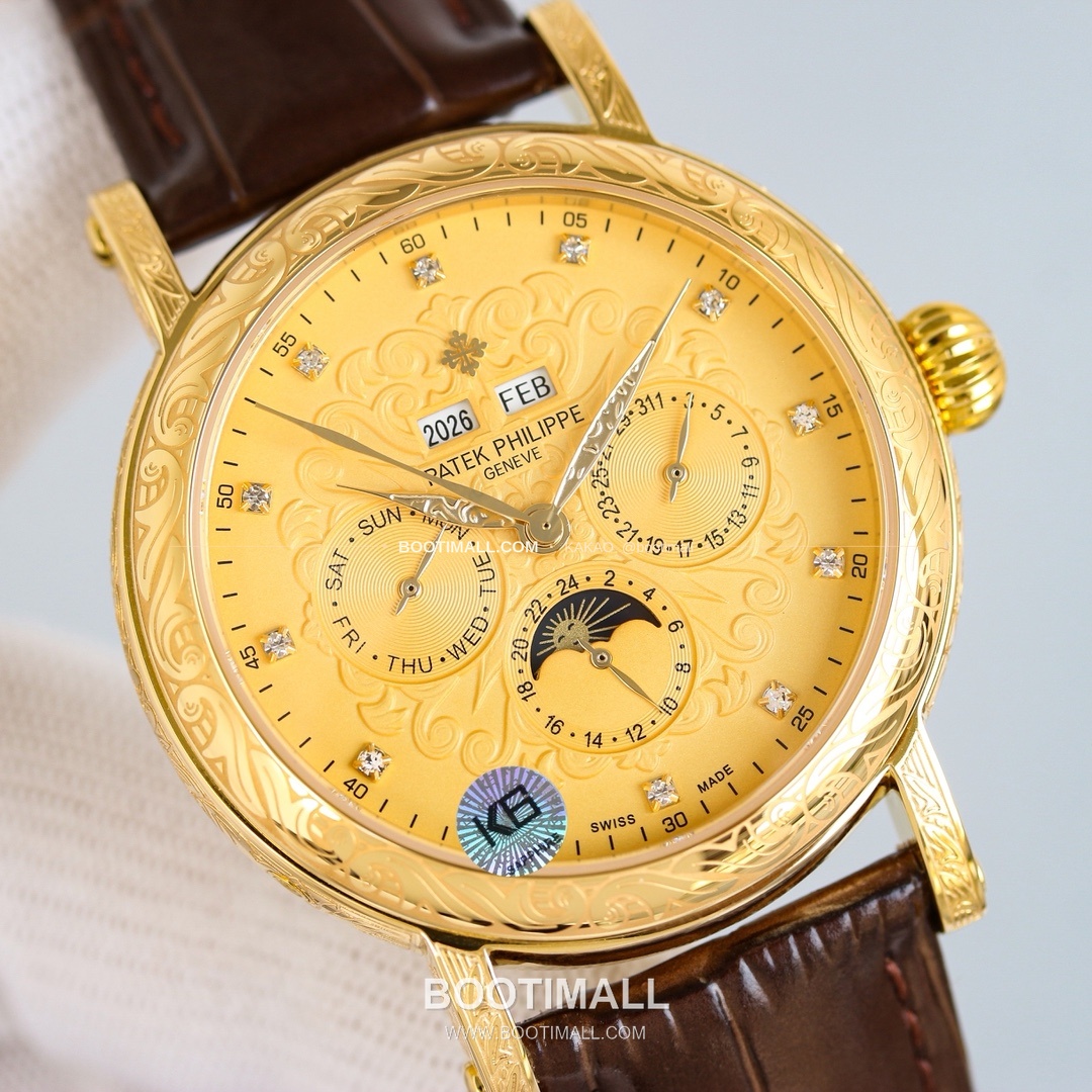 파텍필립 칼라트라바 스틸 퍼페추얼캘린더 문페이즈 오토매틱 Patek Philippe Calatrava Steel Perpetual Calendar Moonphase Automatic 42mm 3