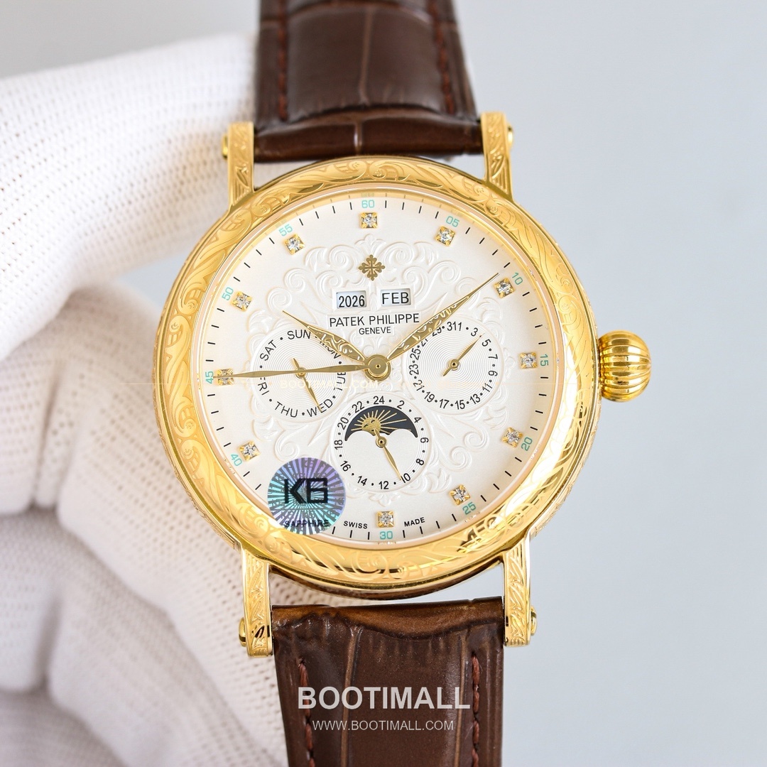 파텍필립 칼라트라바 스틸 퍼페추얼캘린더 문페이즈 오토매틱 Patek Philippe Calatrava Steel Perpetual Calendar Moonphase Automatic 42mm 5