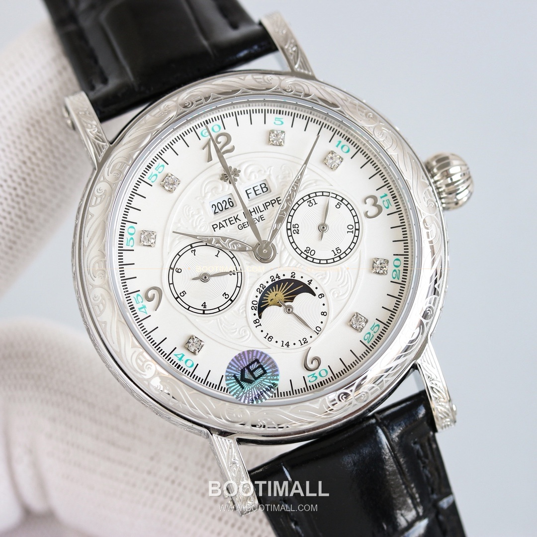 파텍필립 칼라트라바 스틸 퍼페추얼캘린더 문페이즈 오토매틱 Patek Philippe Calatrava Steel Perpetual Calendar Moonphase Automatic 42mm 4