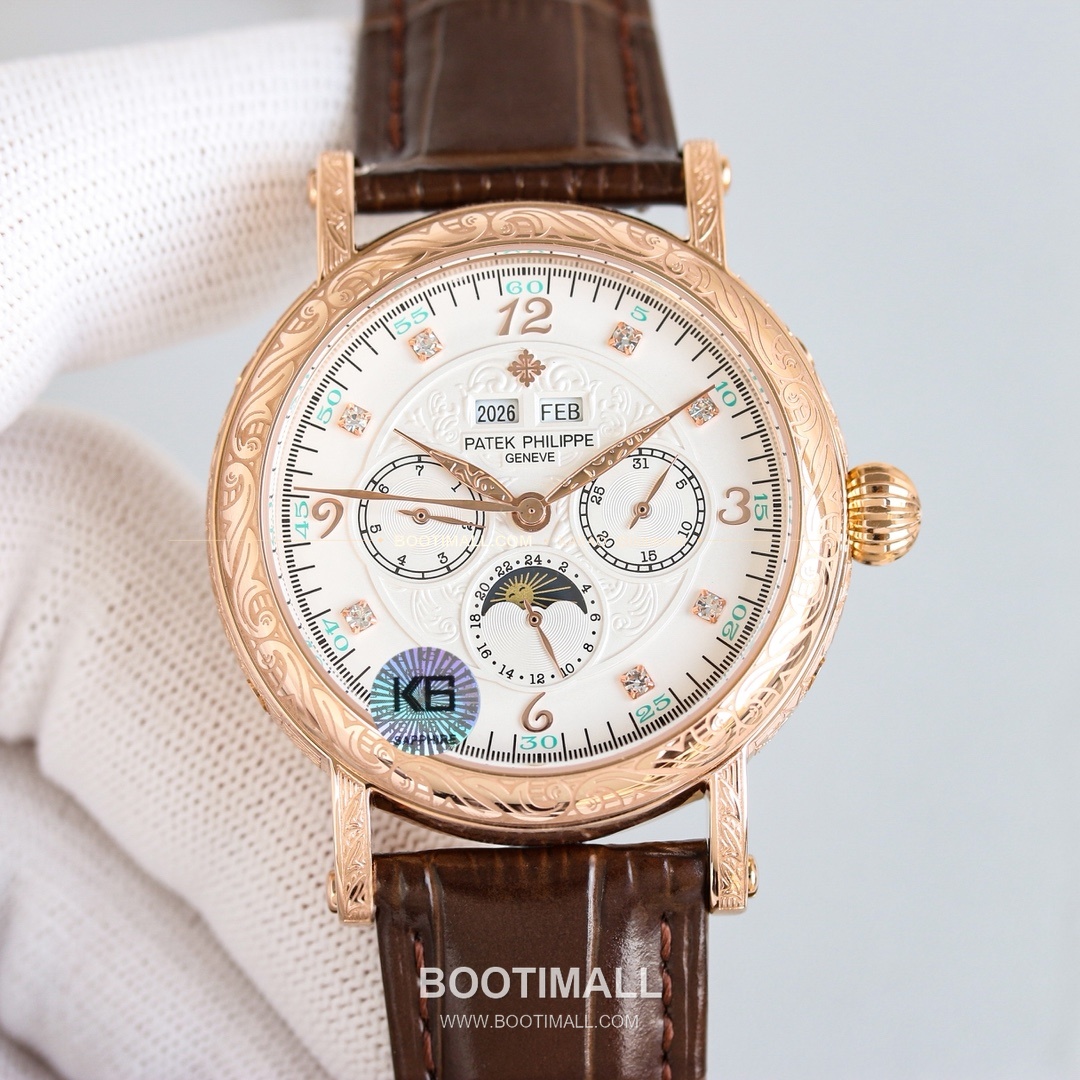 파텍필립 칼라트라바 스틸 퍼페추얼캘린더 문페이즈 오토매틱 Patek Philippe Calatrava Steel Perpetual Calendar Moonphase Automatic 42mm 5